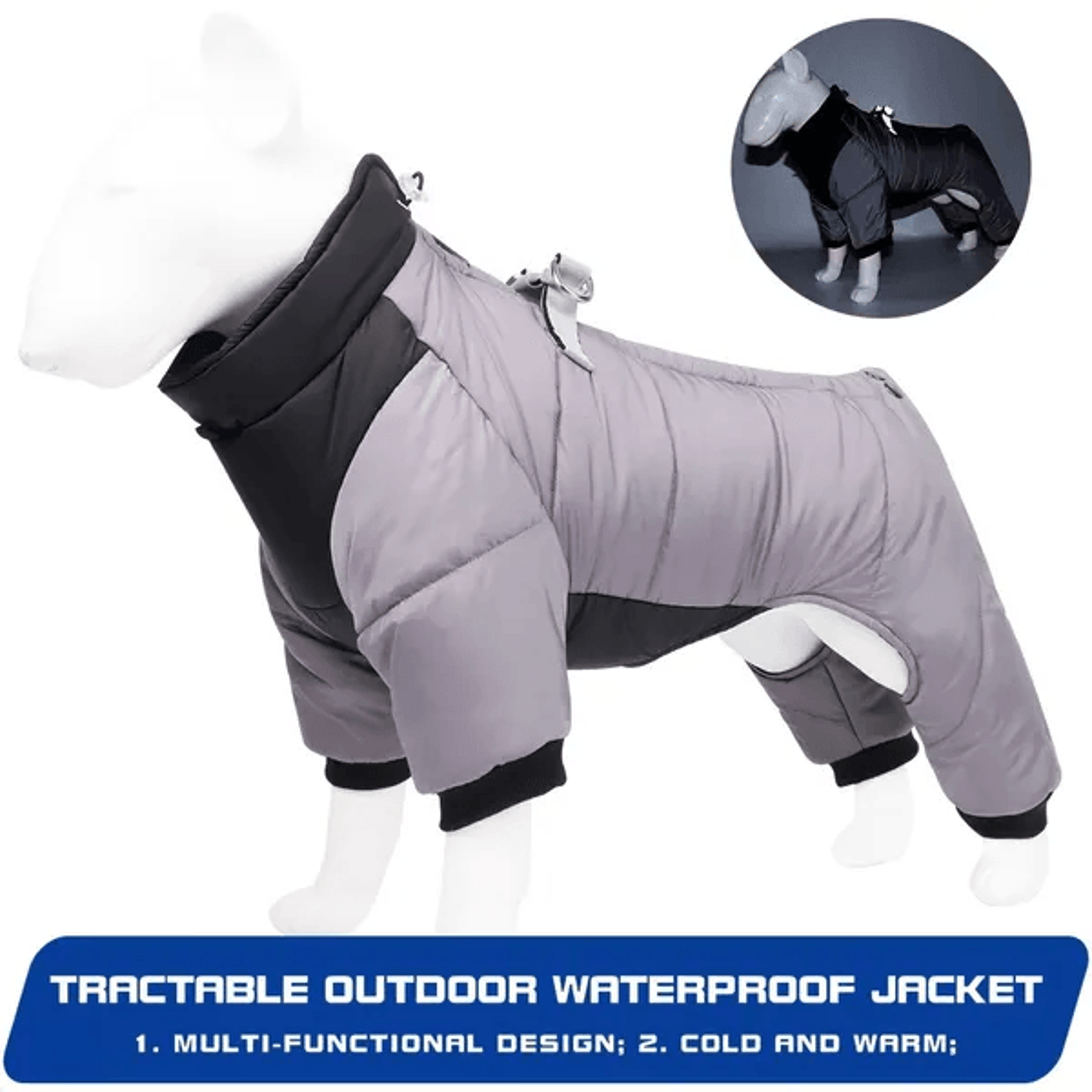 Winter Warm Waterproof Dog Jacket For Small And Medium Breeds 3