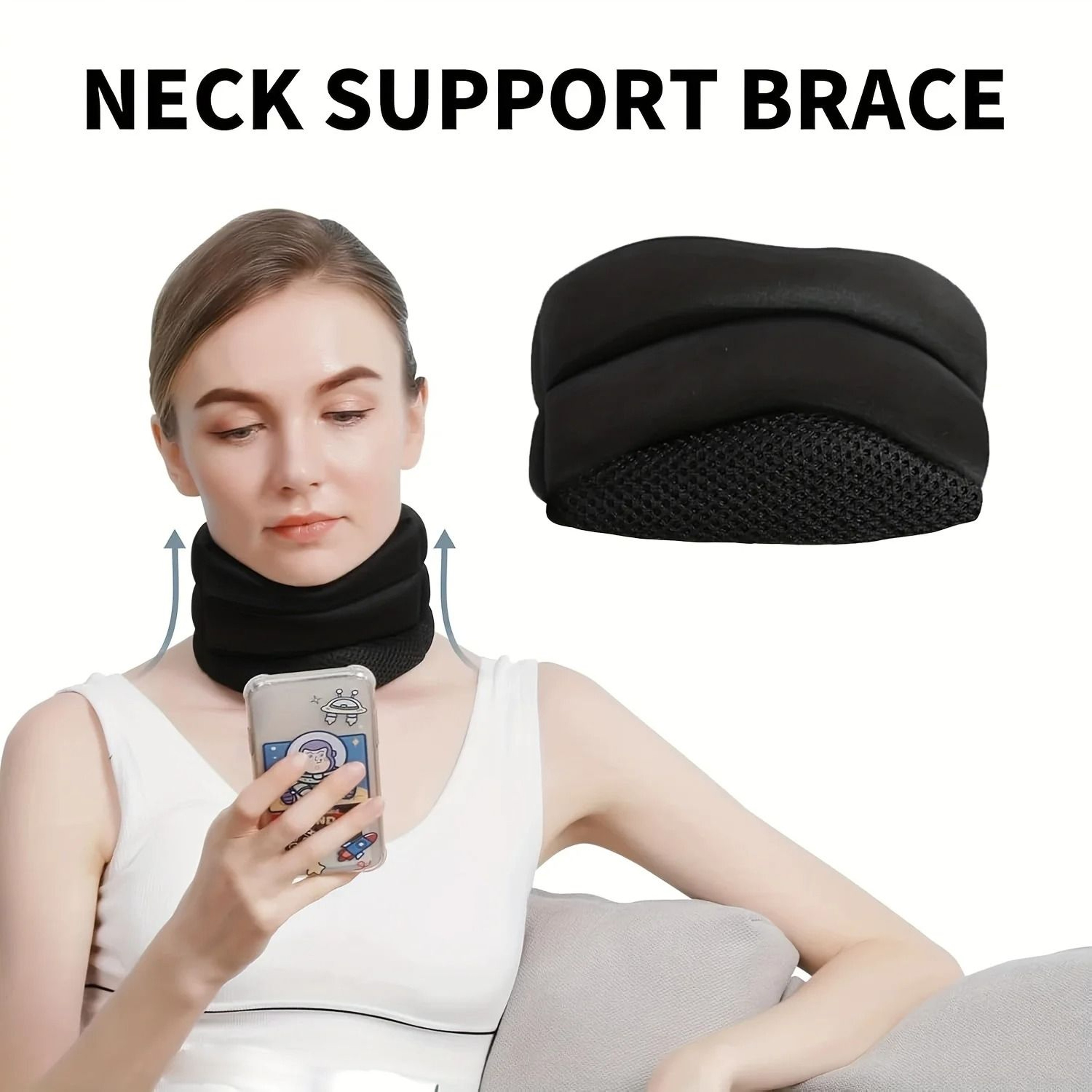 Adjustable Anti Snoring Neck Support And Cervical Alignment Brace 0