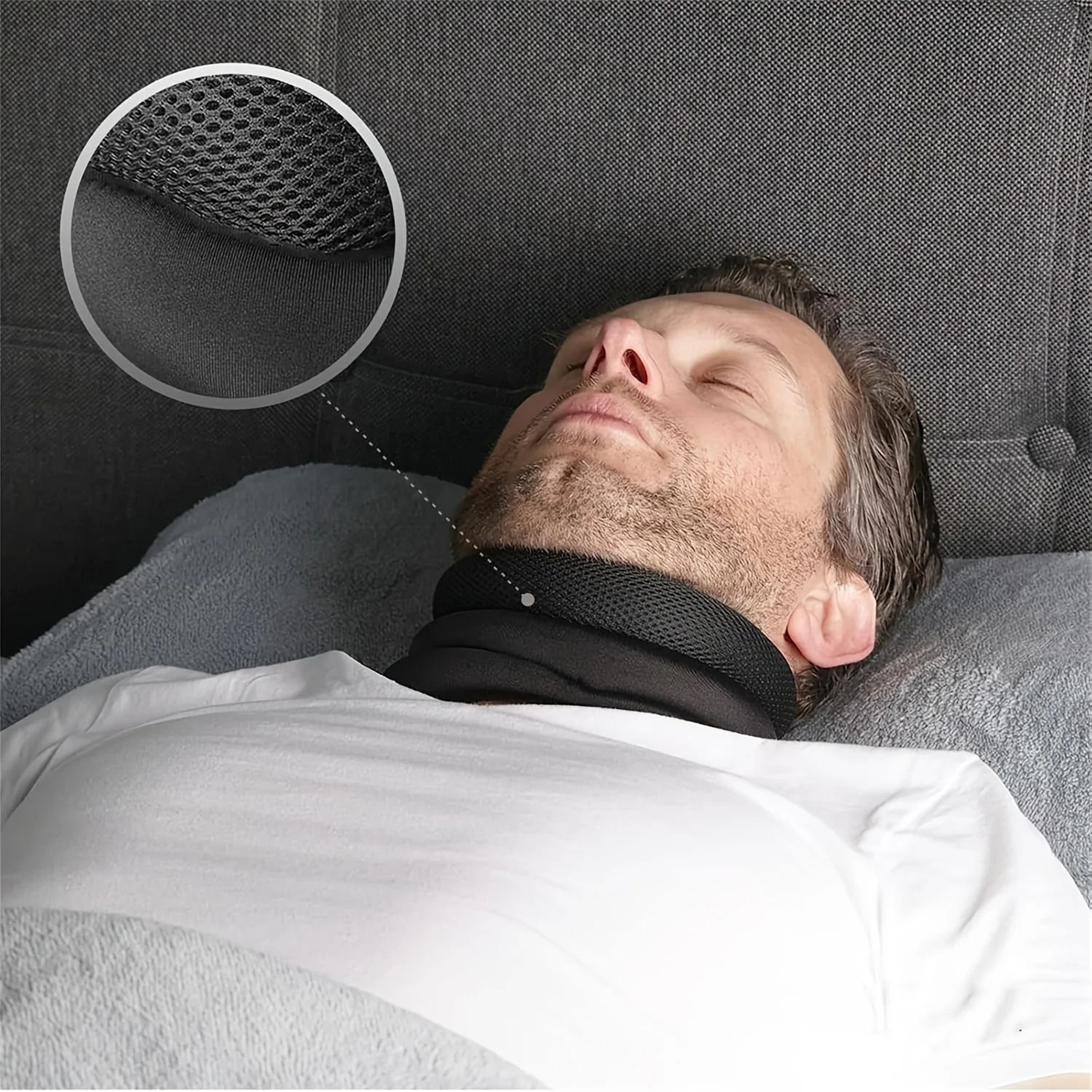 Adjustable Anti Snoring Neck Support And Cervical Alignment Brace 4