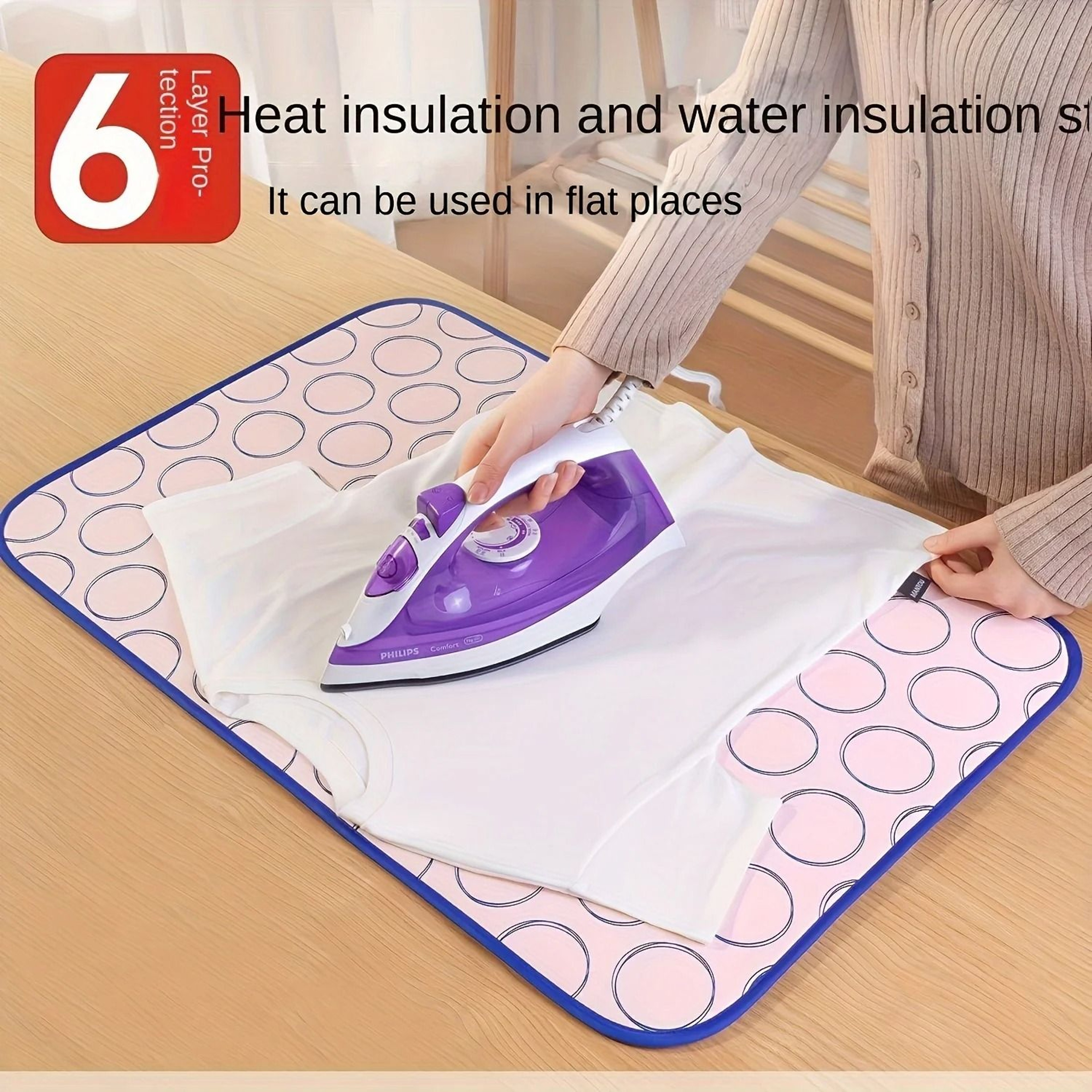 Portable High Temperature Ironing Mat And Insulated Pad 2