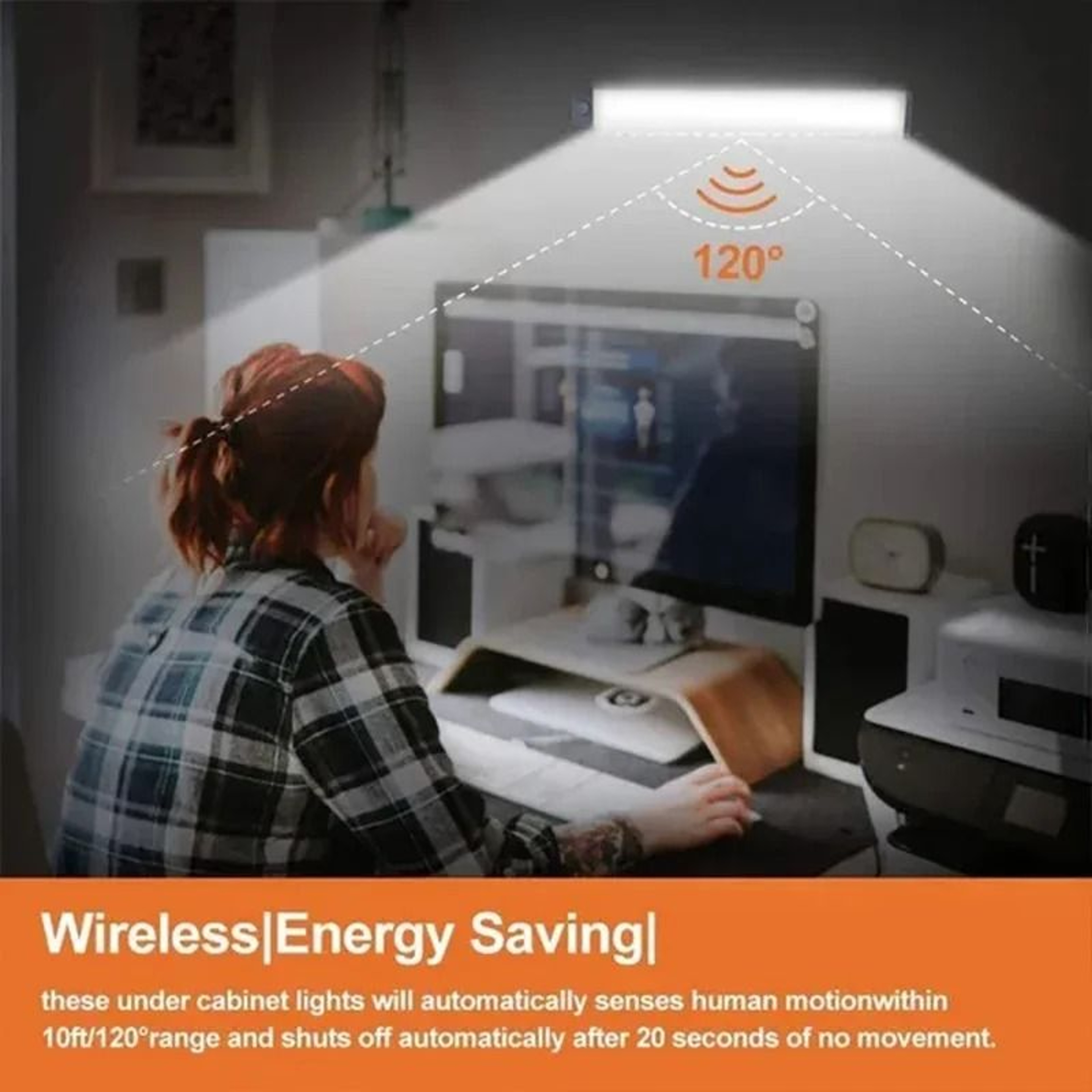 PIR Motion Sensor LED Under Cabinet Lamp And Rechargeable Night Light 0
