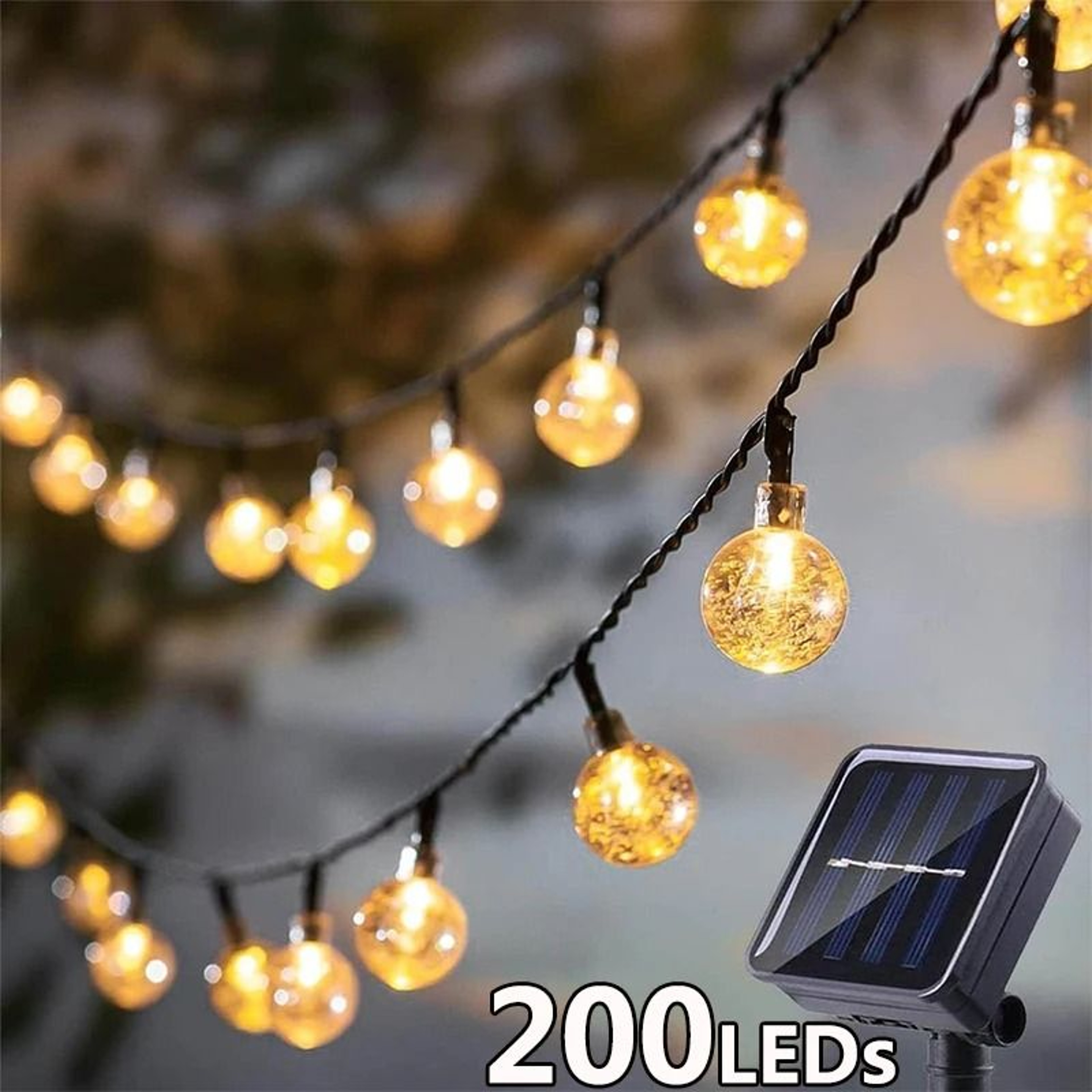 Solar String Lights Outdoor Crystal Fairy Light Set 1