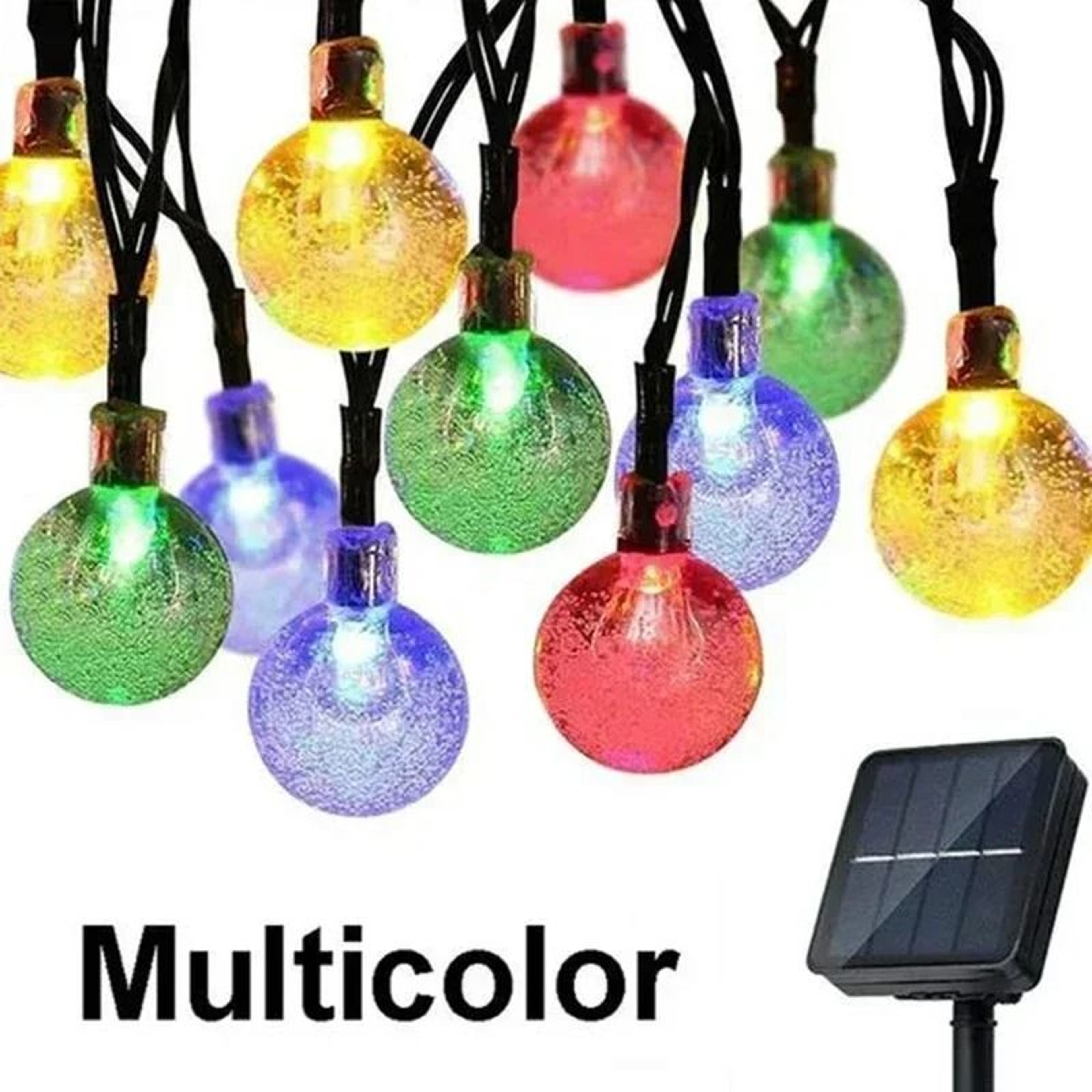 Solar String Lights Outdoor Crystal Fairy Light Set 7