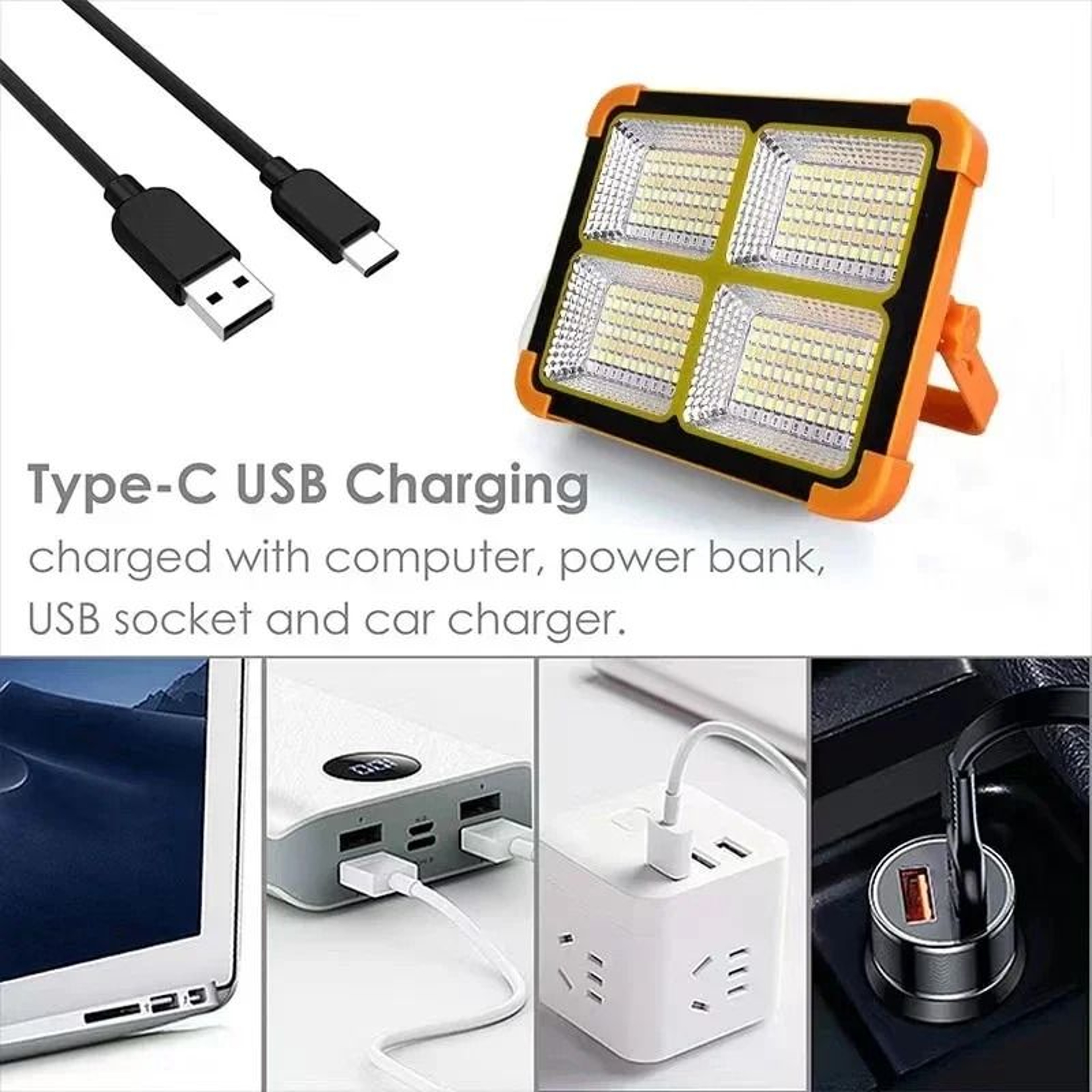 Solar Portable Camping Flood Light With Integrated Stand 5
