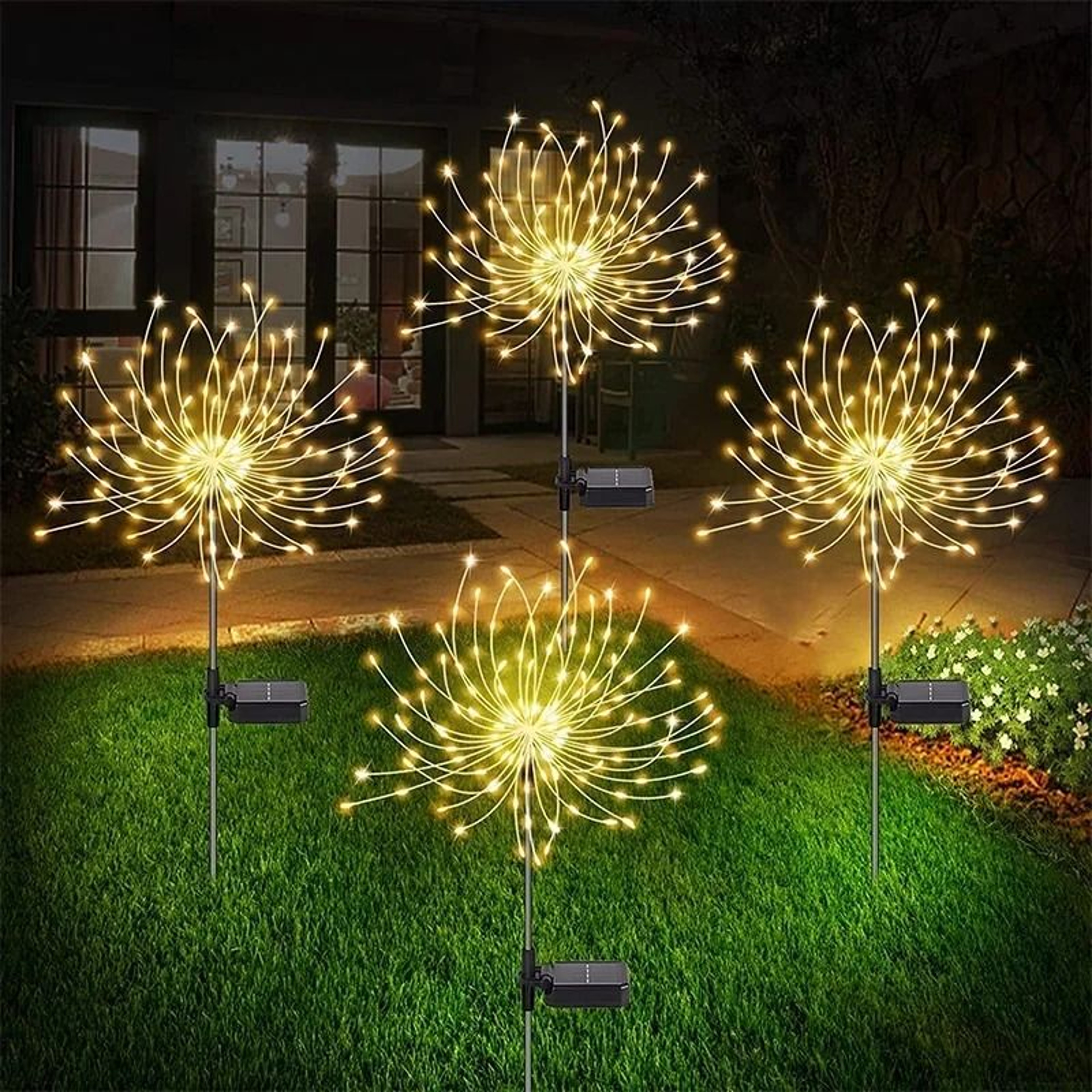 Solar LED Firework Fairy Light Outdoor Garden Decoration Yard 8