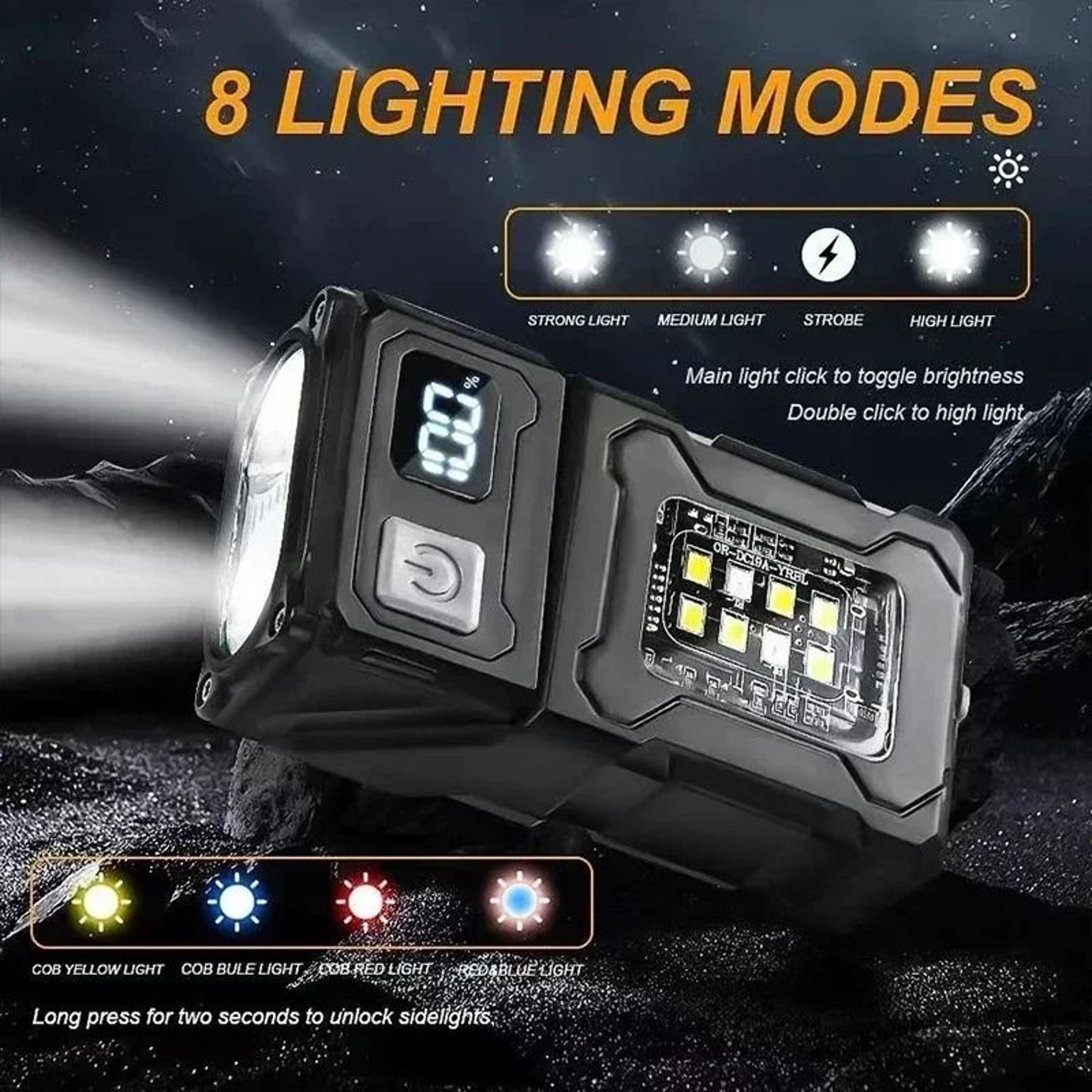 Multifunctional Mini Rechargeable LED Flashlight And Tail Magnet Work Light 4