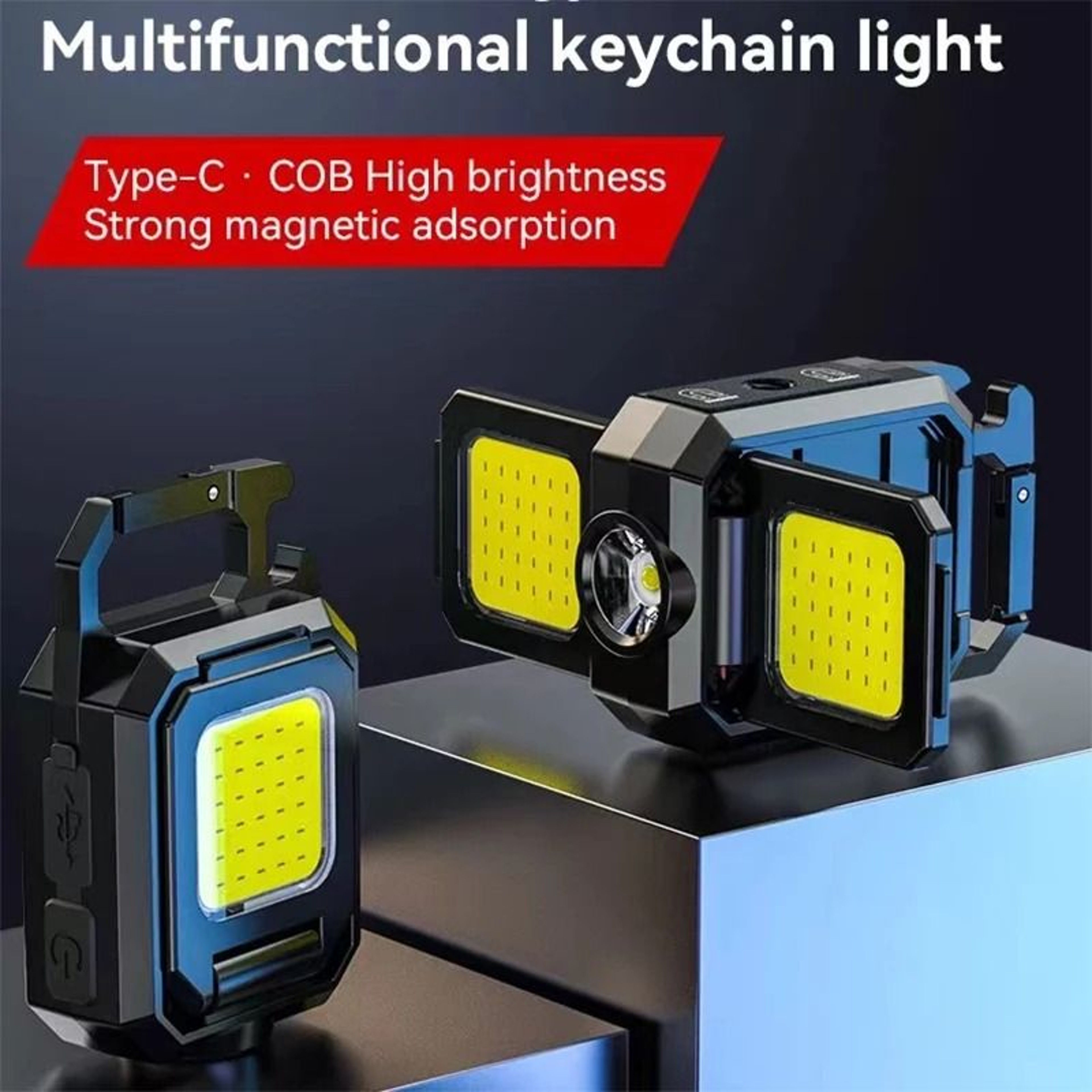 Portable Mini LED Torch And COB Keychain Work Light 1