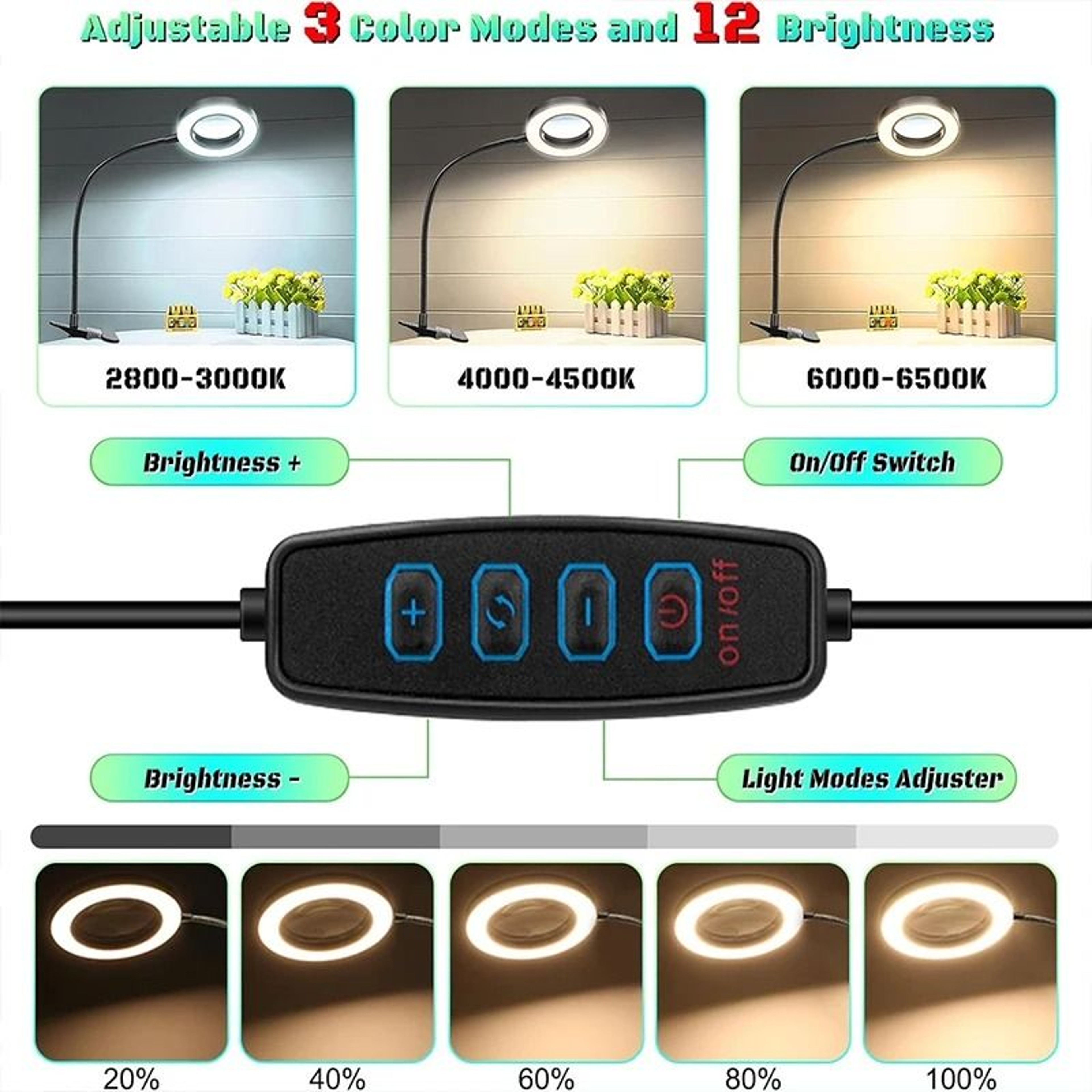 Magnifying Glass With USB Clamp And LED Light 1