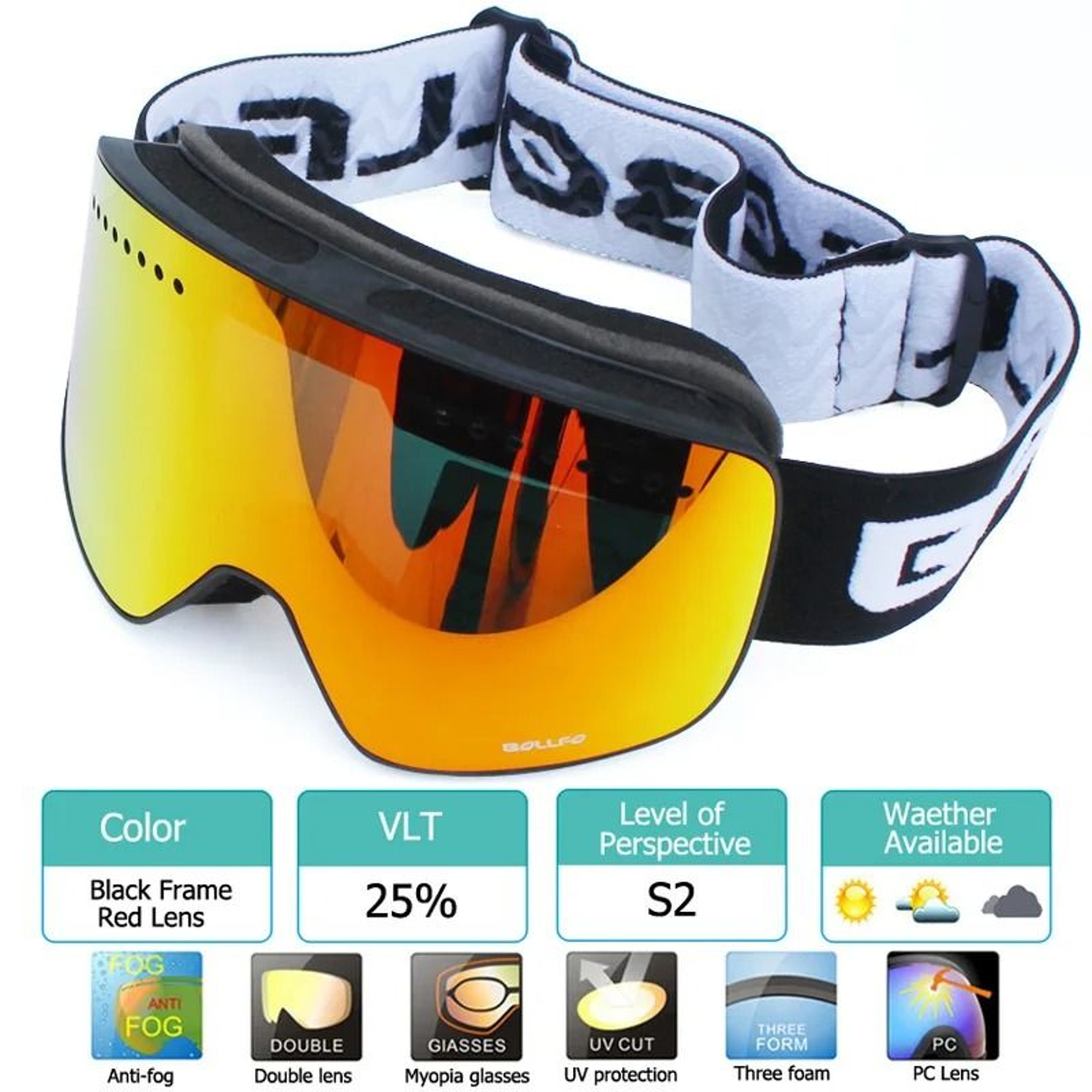 Professional Magnetic Double Layer Snow Eyewear With Quick Change Lens 23