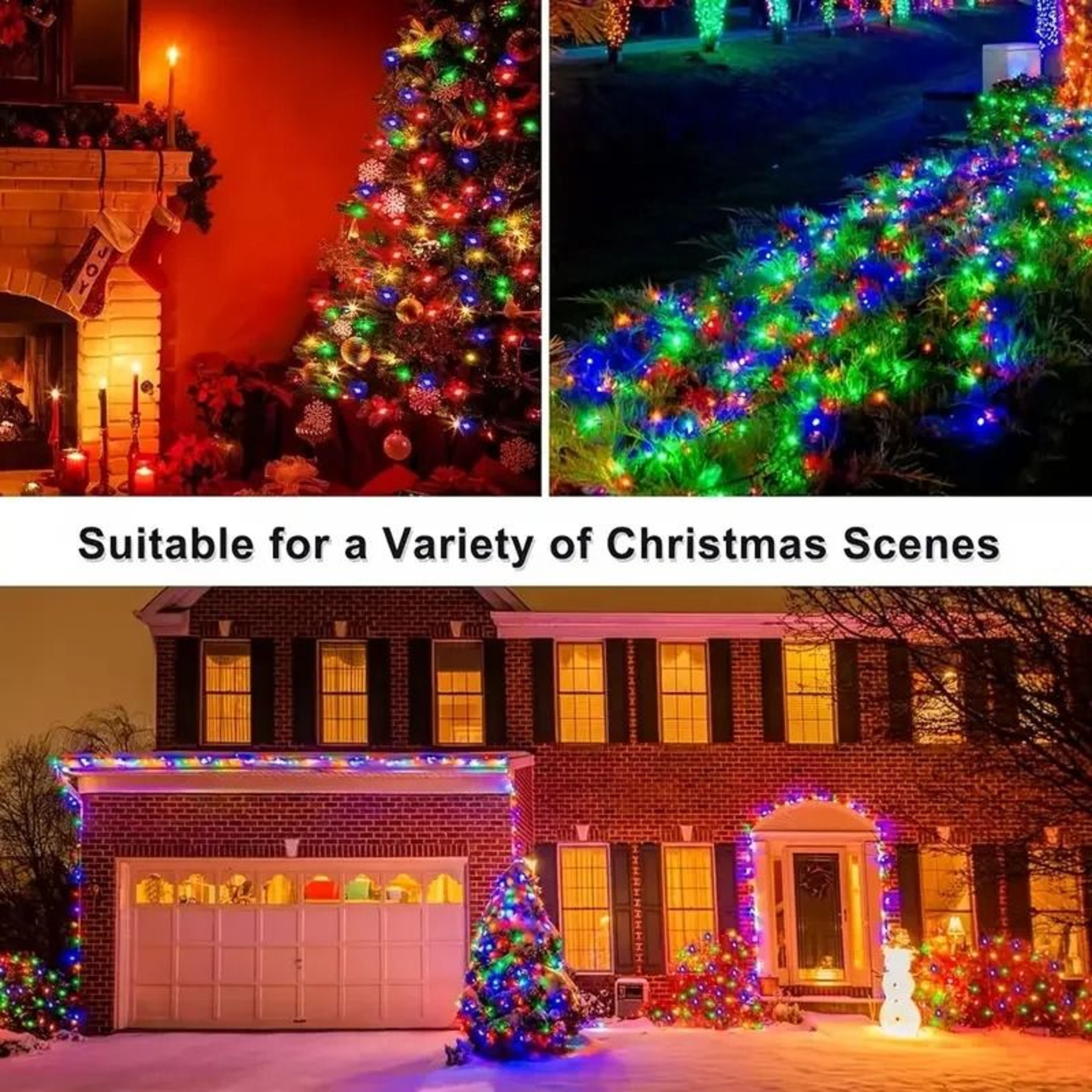 Solar Outdoor Christmas Lights Waterproof Garden String Lights 3