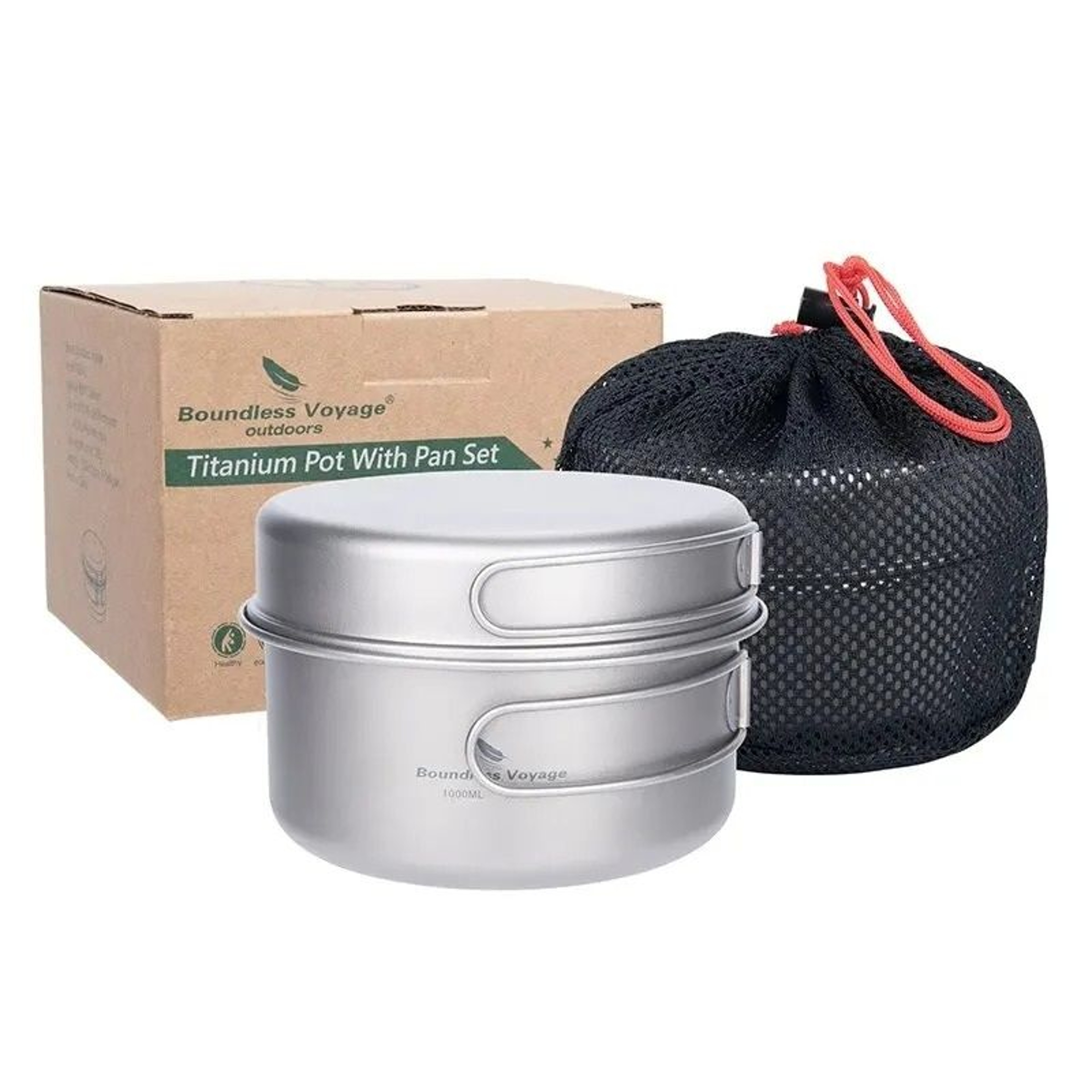 Professional Ultralight Titanium Pot And Pan Set 0