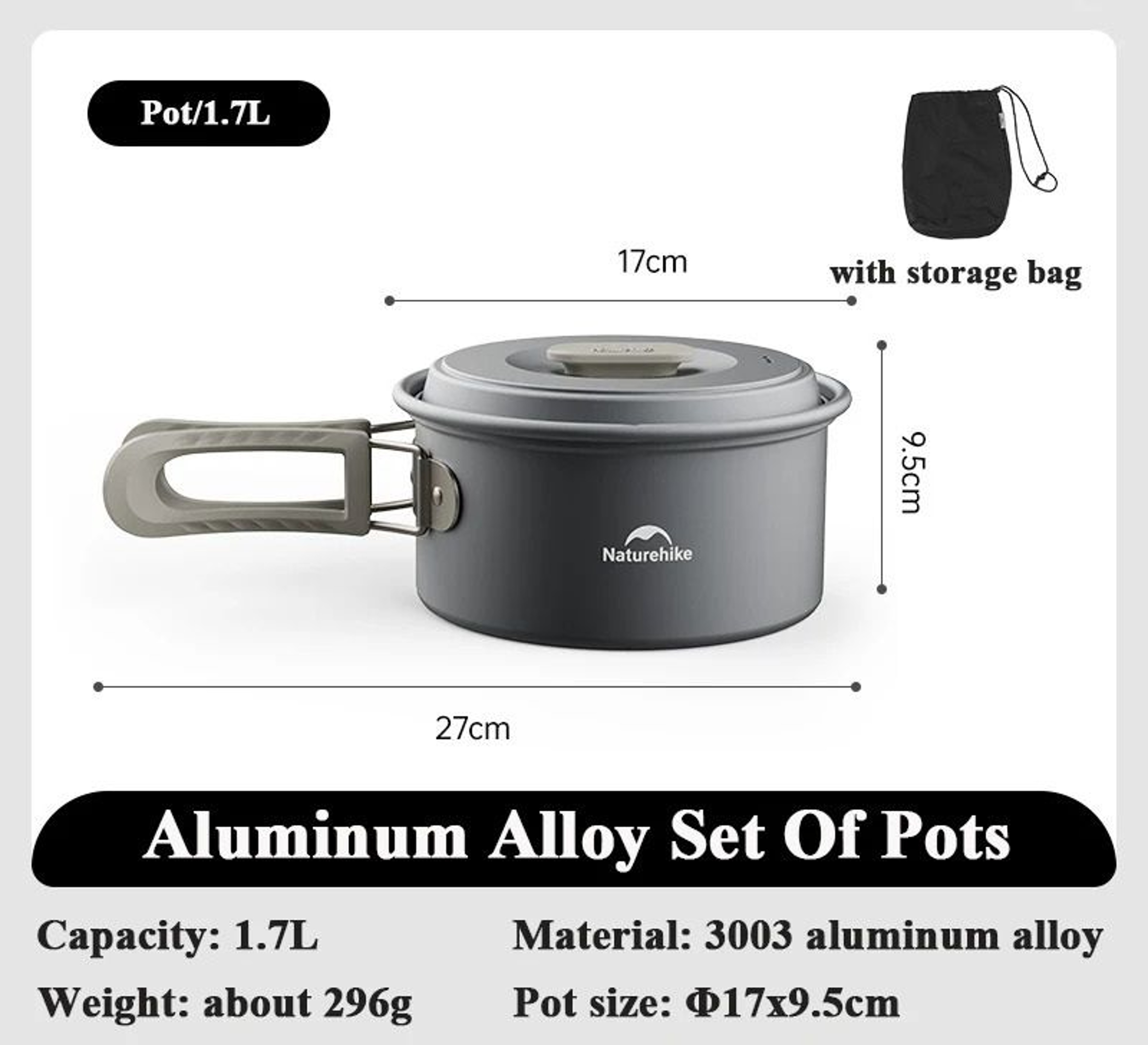 Aluminum Alloy Group Camping Cookware Set 8