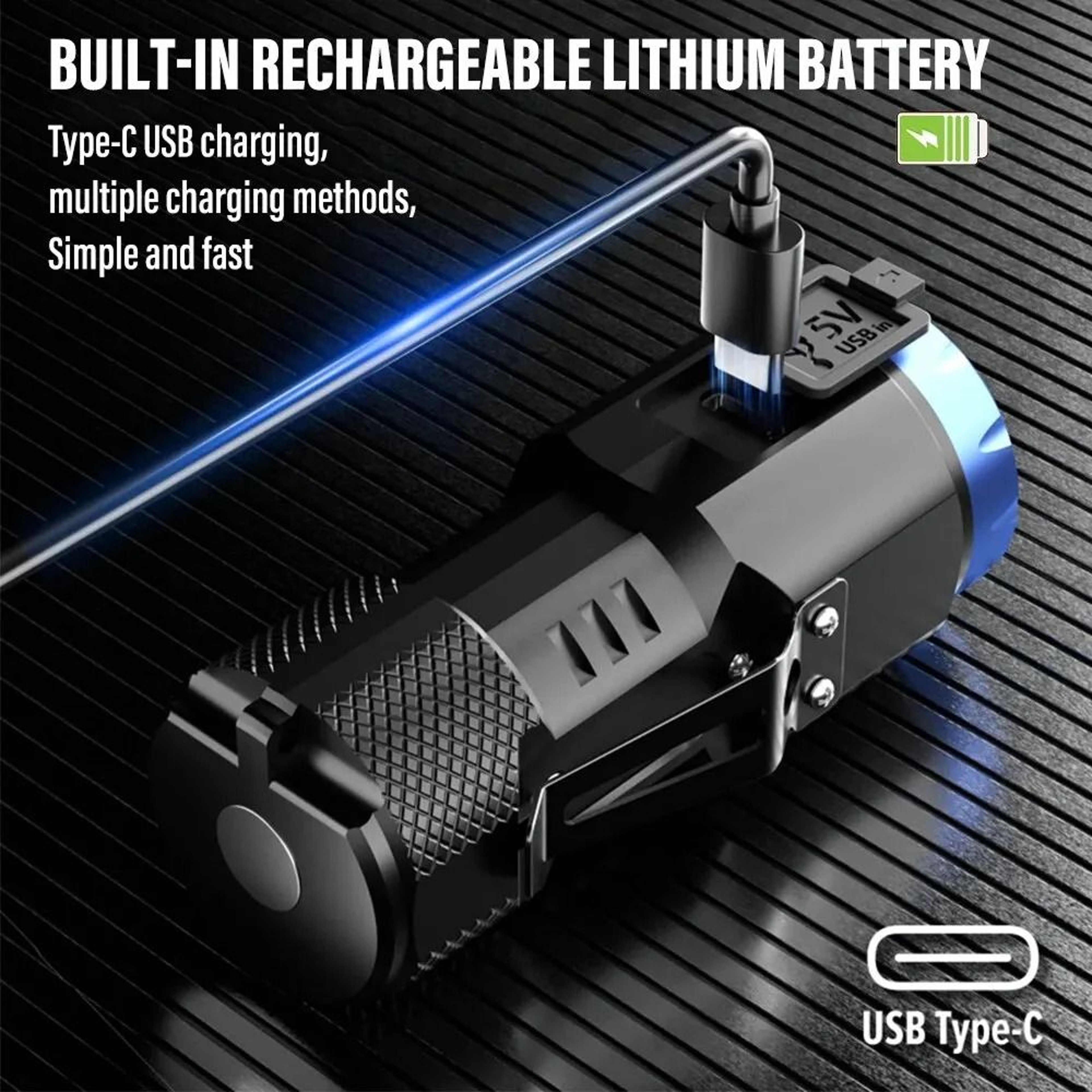 Mini Multi Function Rechargeable LED Flashlight 1