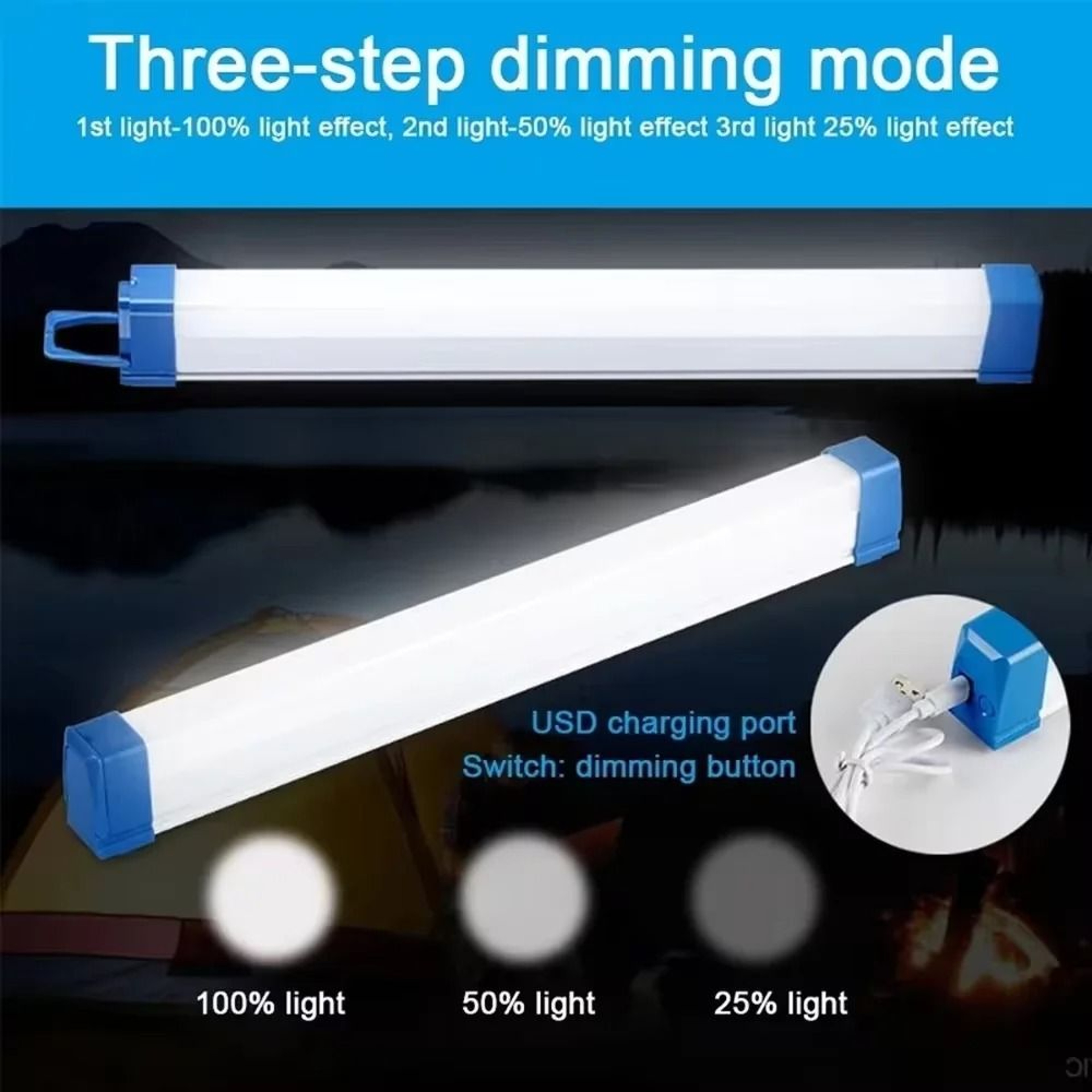Portable Magnetic LED Tube Camping Light 5