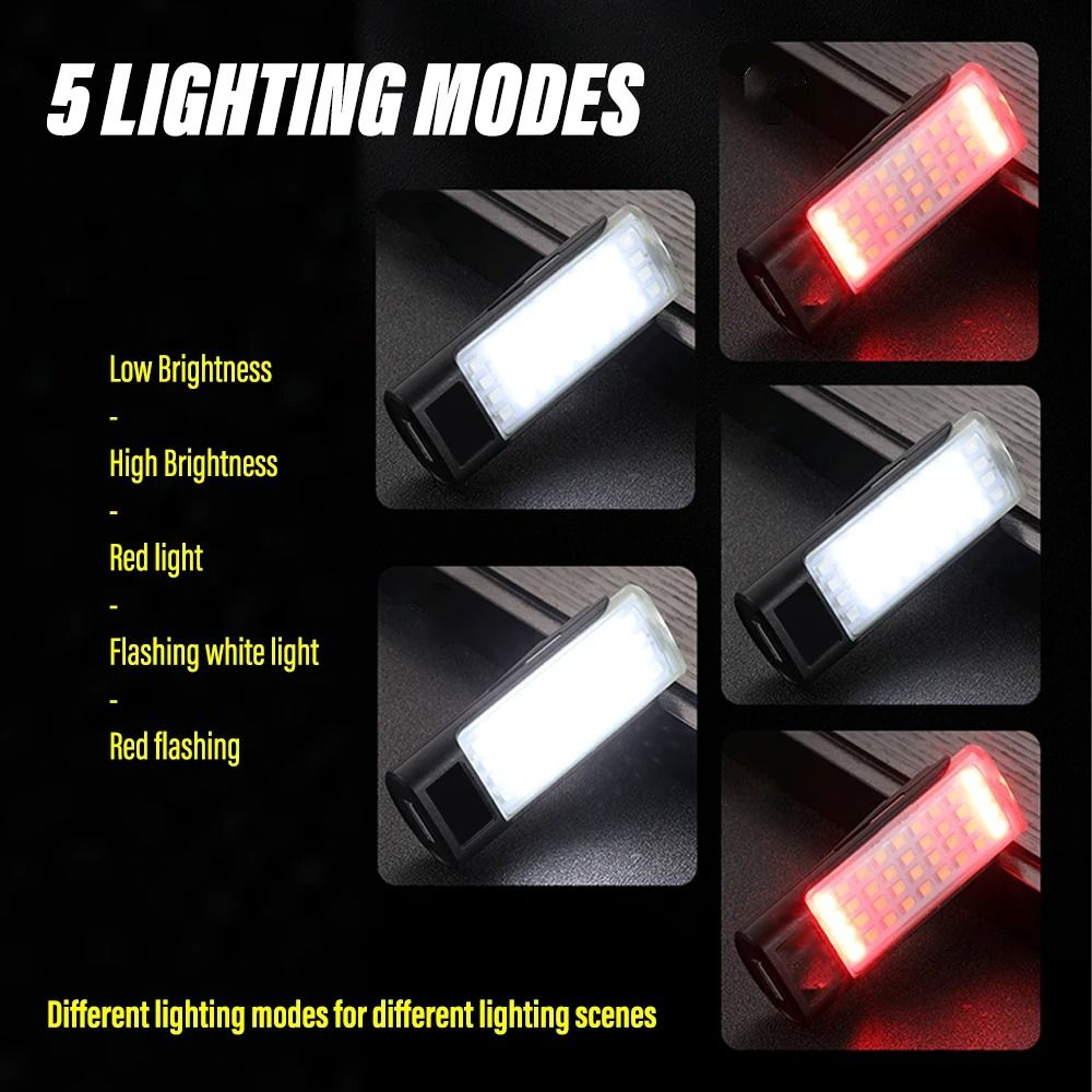 UltraCompact Keychain LED Flashlight  Portable MultiMode Rechargeable Worklight 5