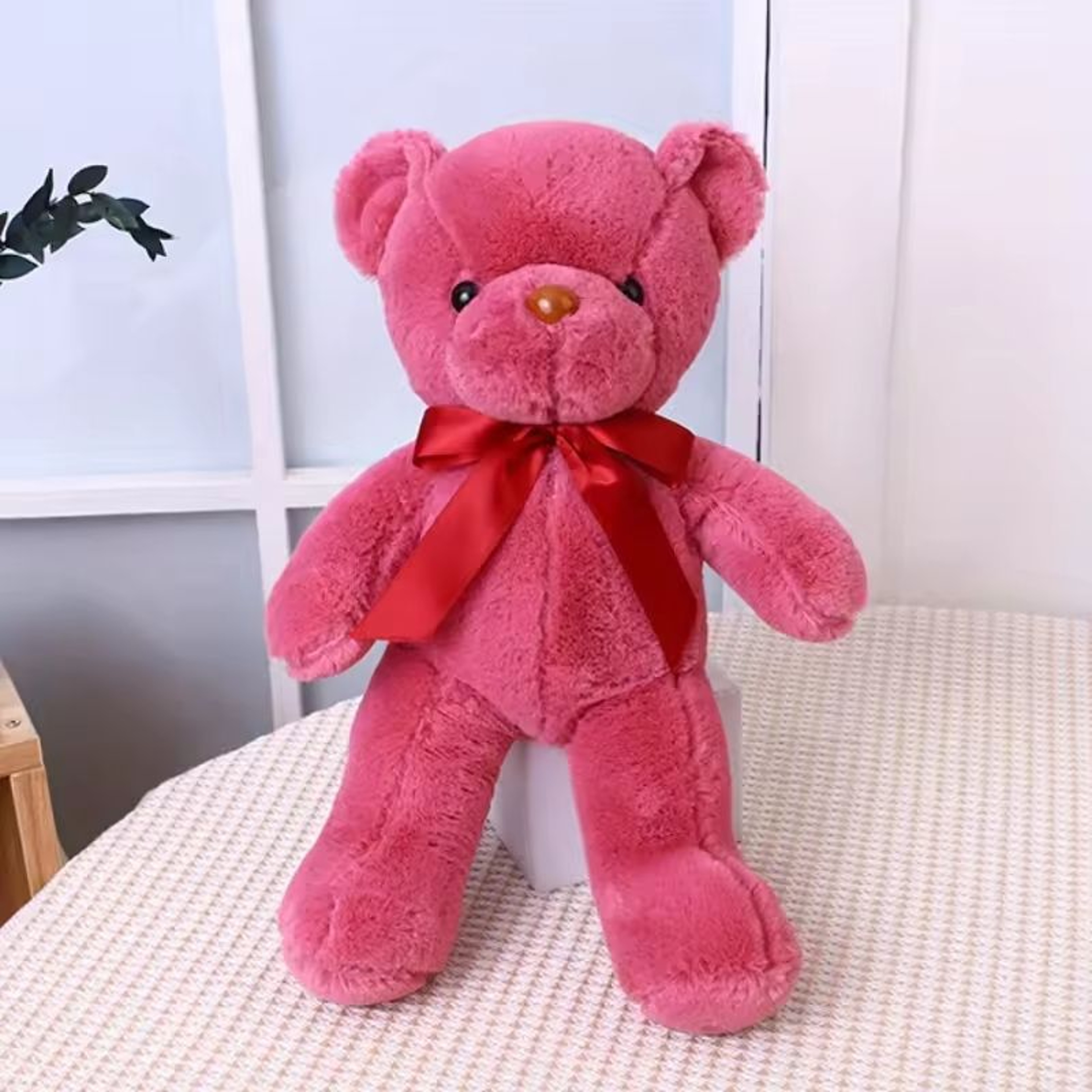 Charming Ribbon Teddy Bear  Premium Soft Plush Toy For Gifting  Decor 10