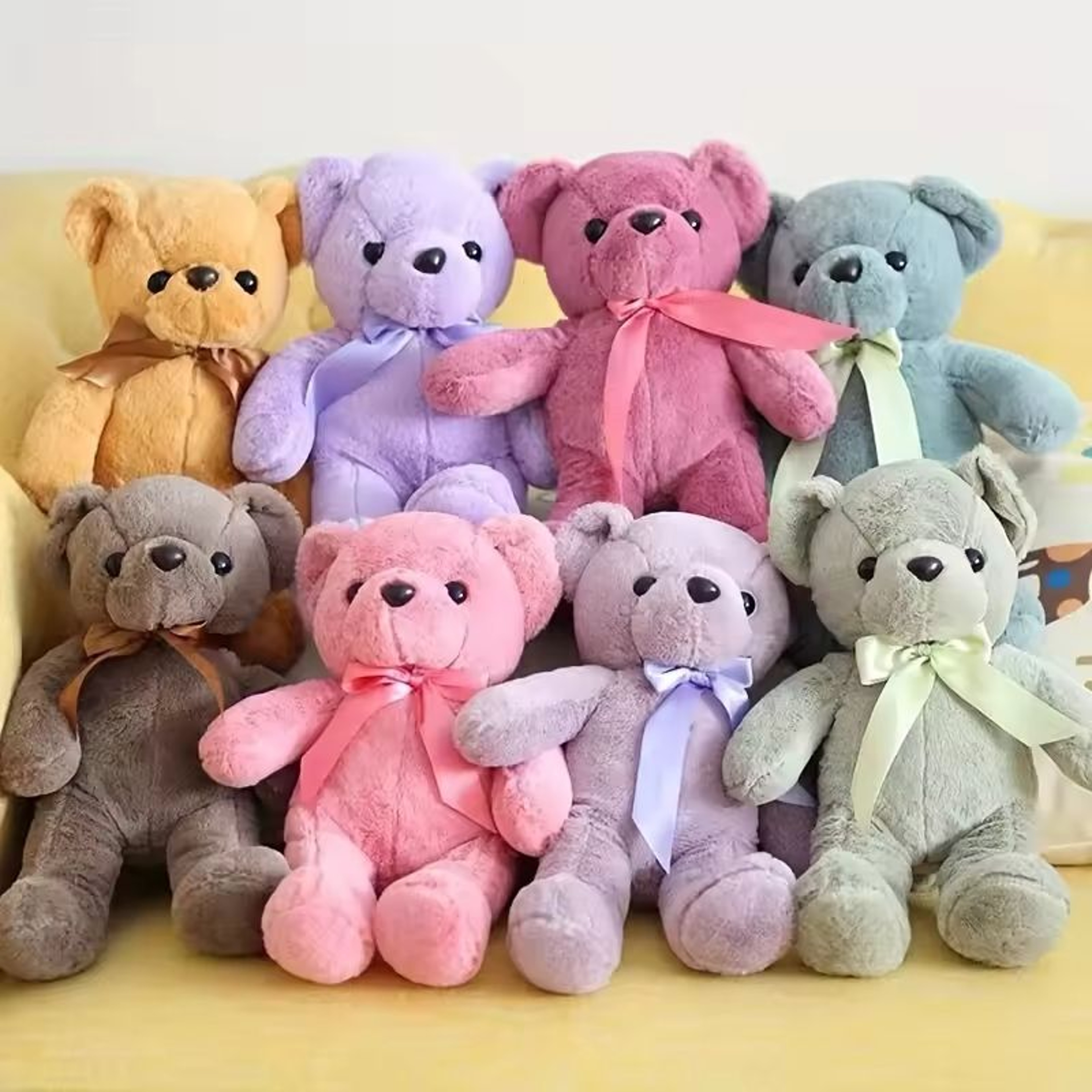 Charming Ribbon Teddy Bear  Premium Soft Plush Toy For Gifting  Decor 0