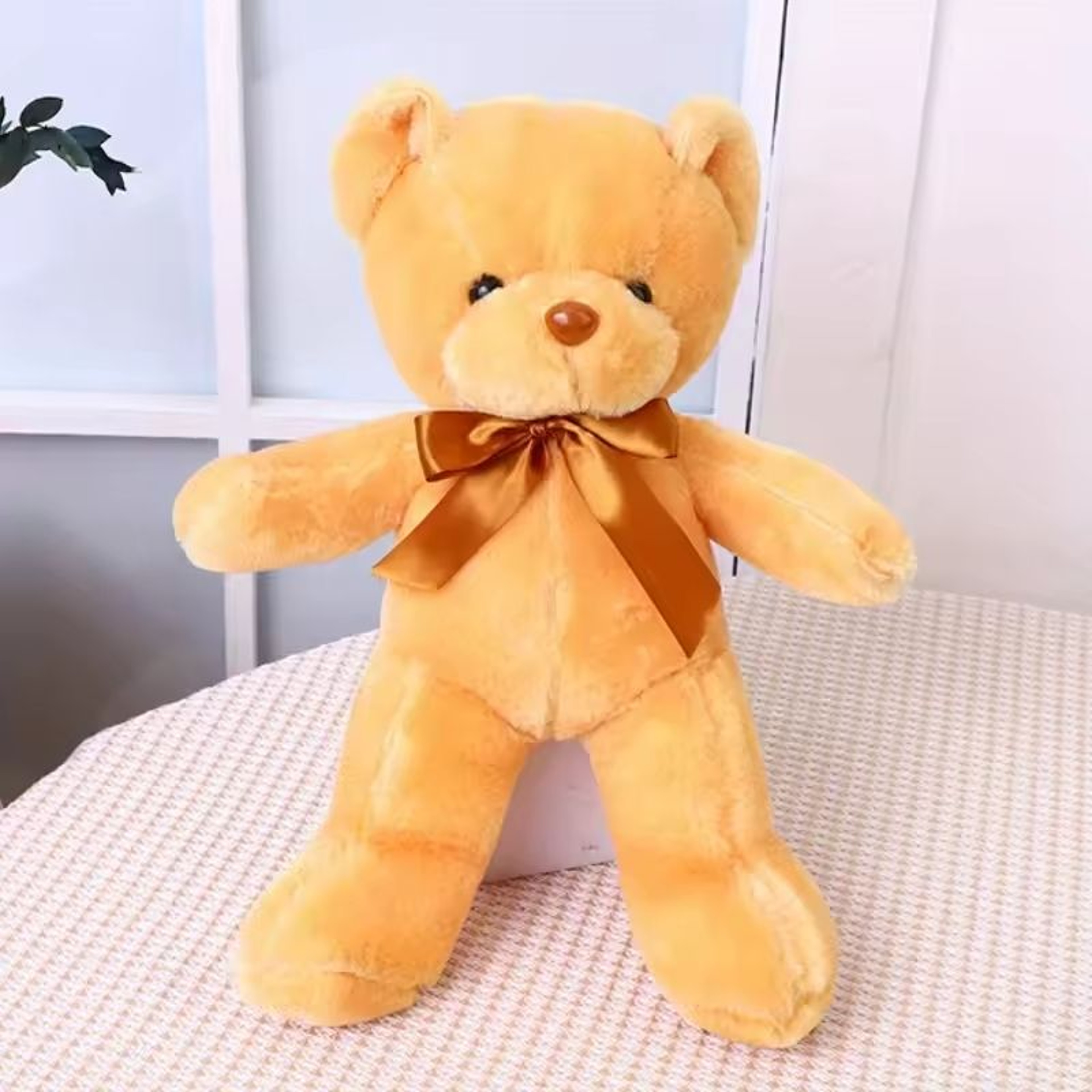 Charming Ribbon Teddy Bear  Premium Soft Plush Toy For Gifting  Decor 9