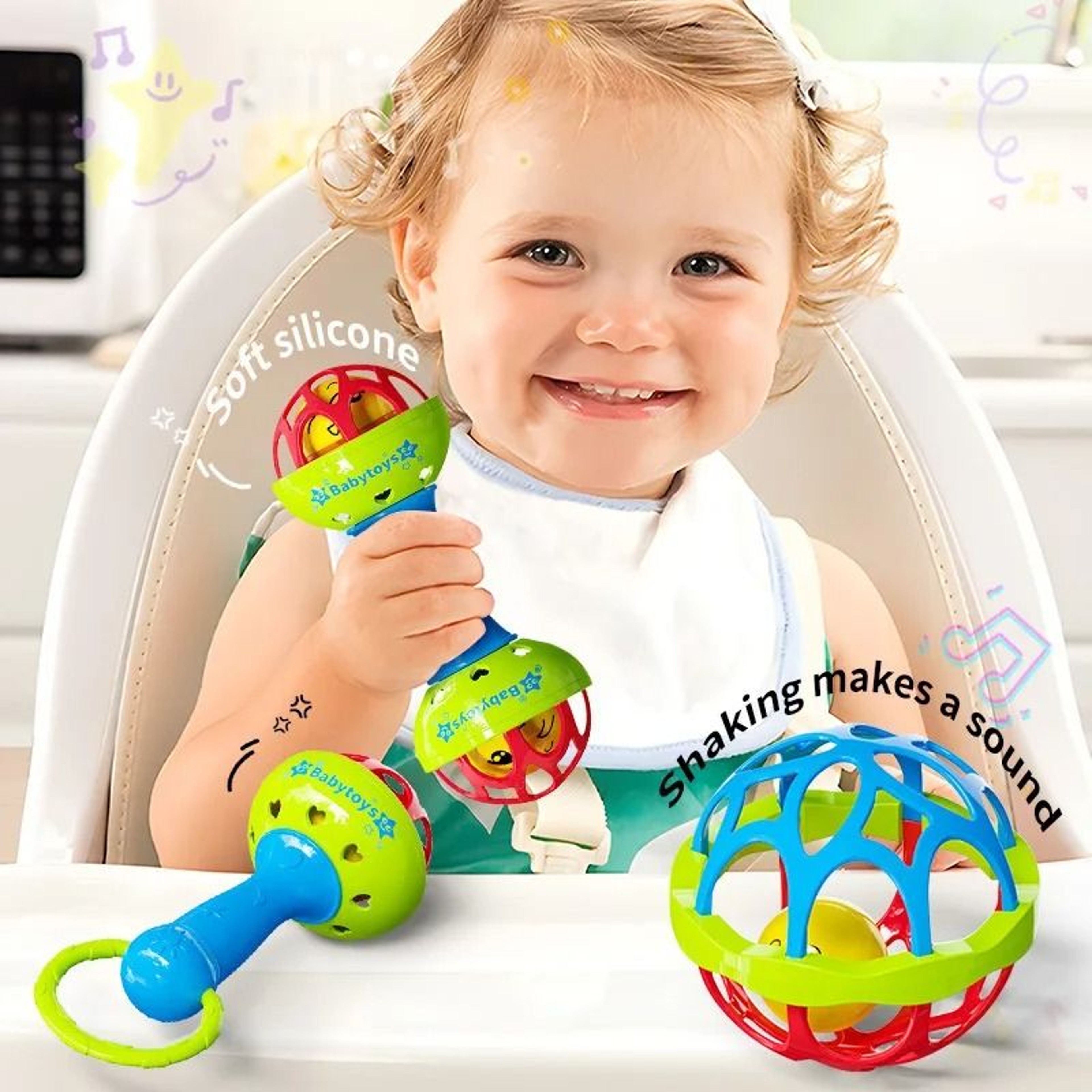 Sensory Development Rhythm Set  Educational Drum Bell And Ball Toys 0