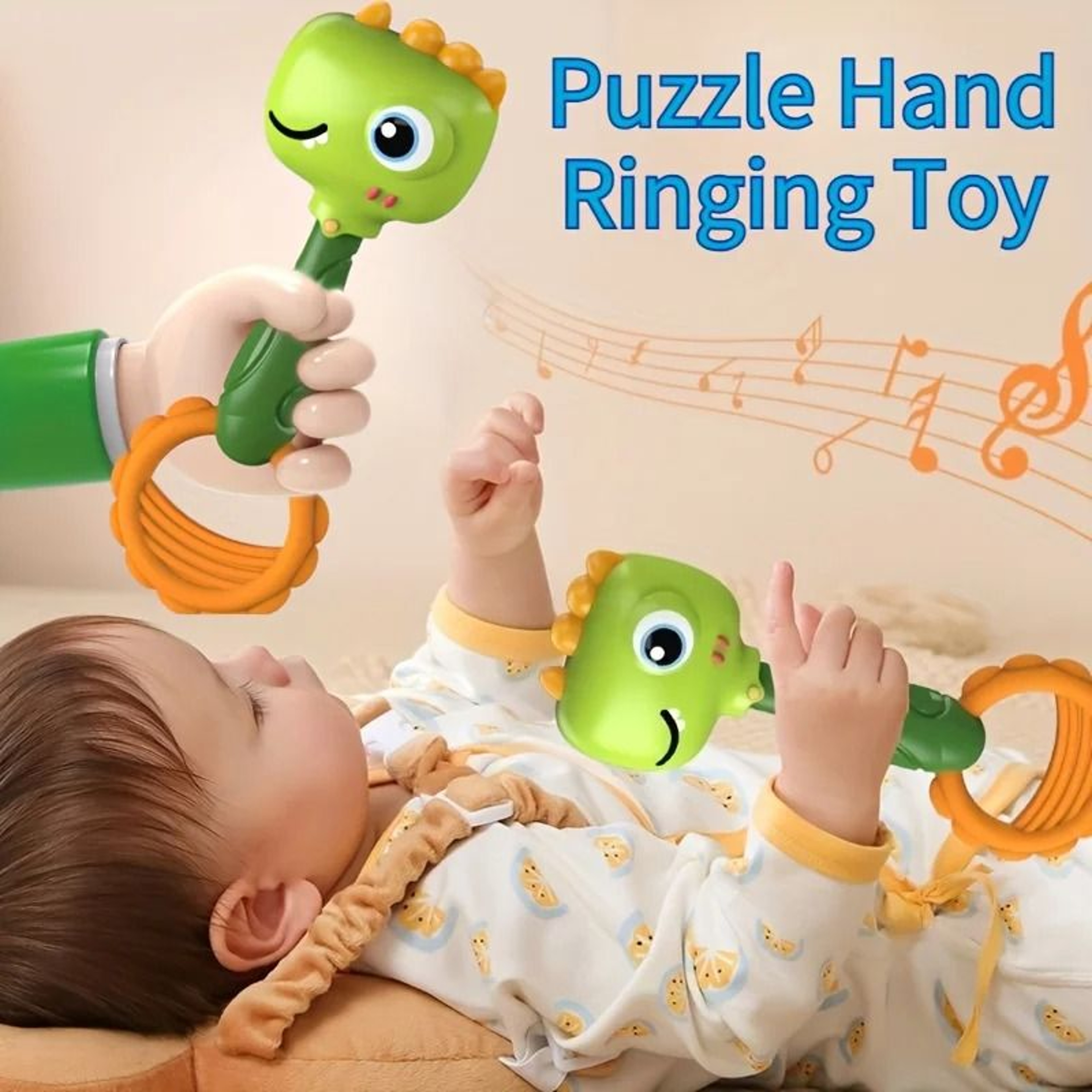 Soft Sensory Hand Chime Toy  Interactive Animal Plush For Early Development 4