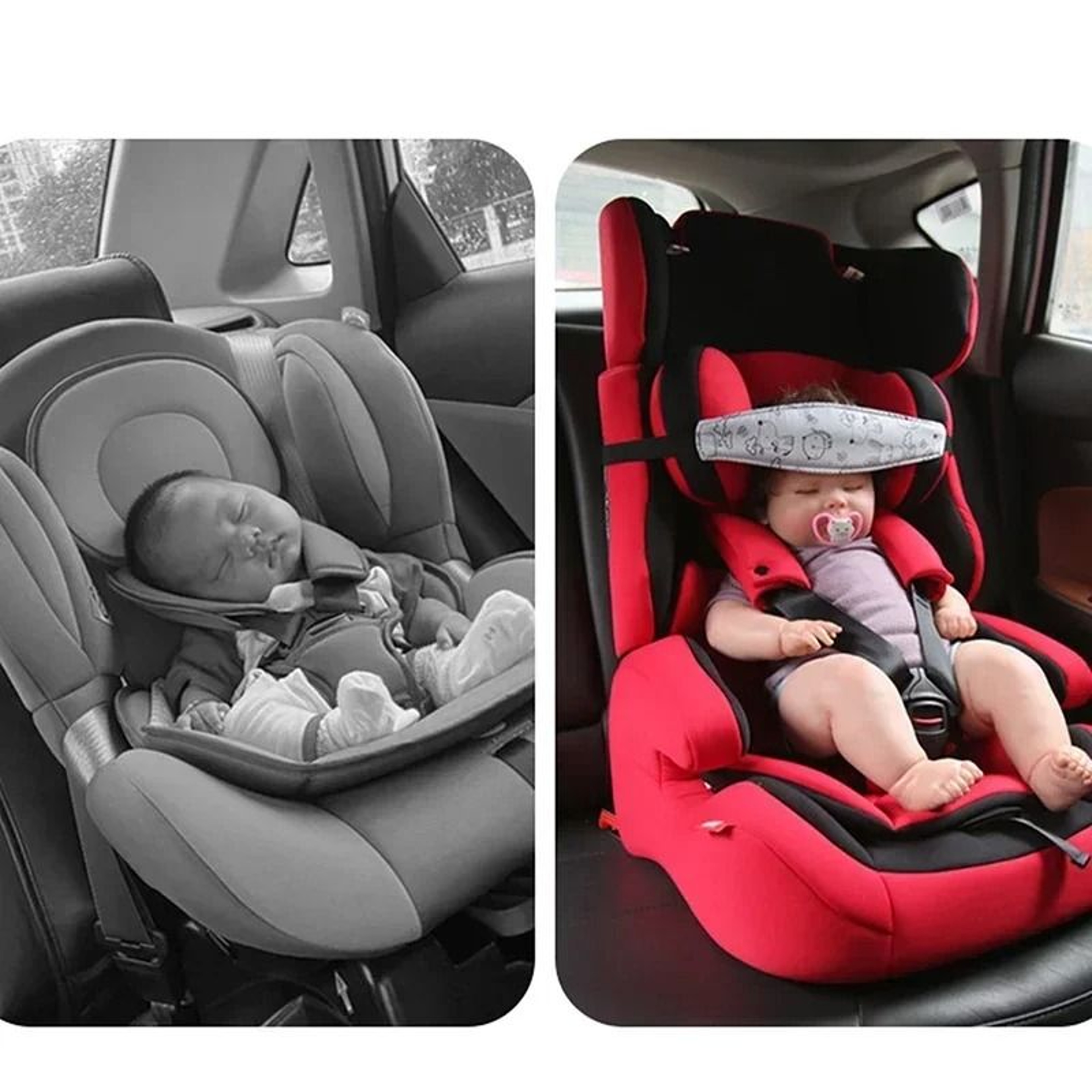 Comfortable Baby Head Support Belt  Adjustable Sleep Positioner For Car Seats  Strollers 2