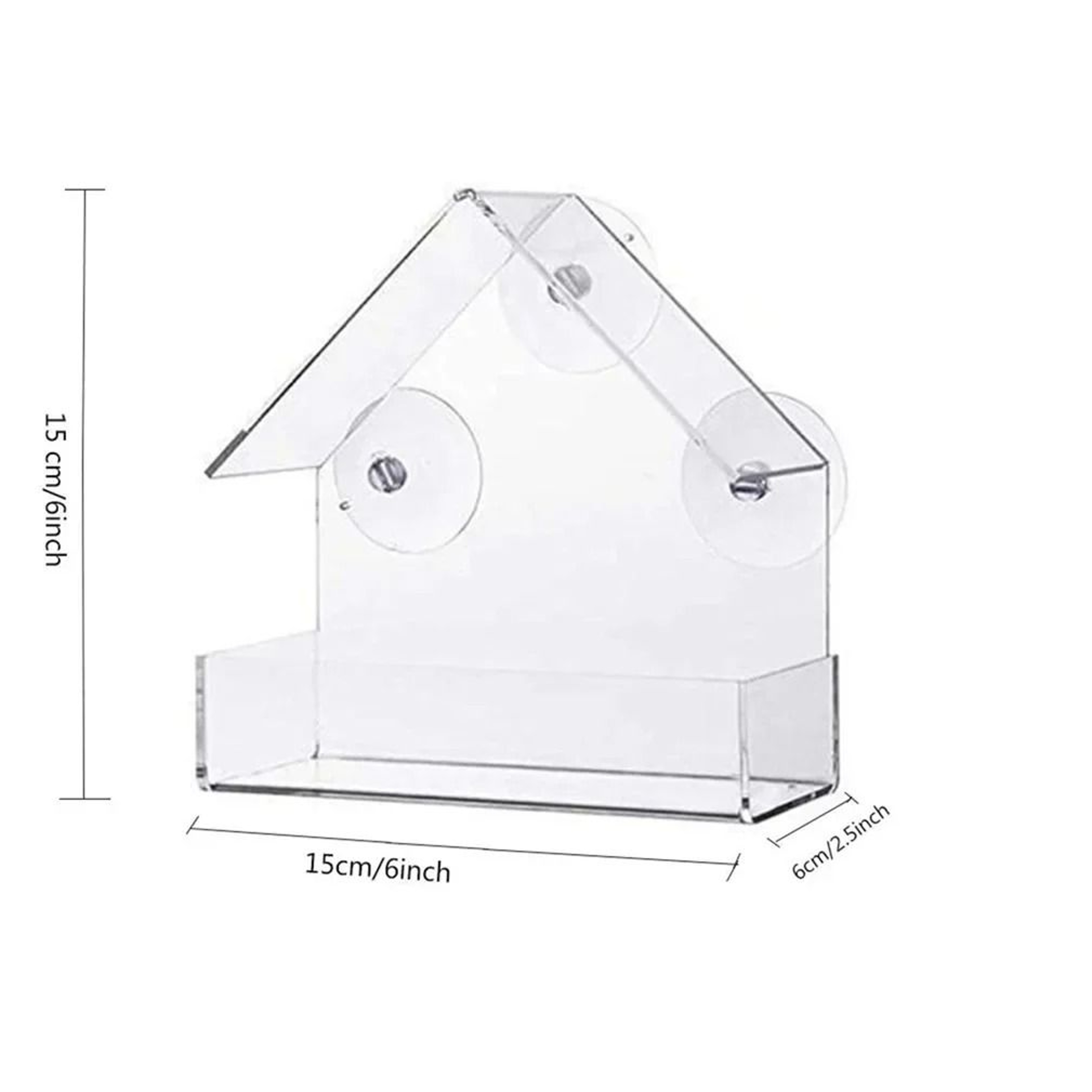 Crystal Clear Window Bird Feeder  HouseStyle Outdoor Bird Watcher For Garden  Patio 7