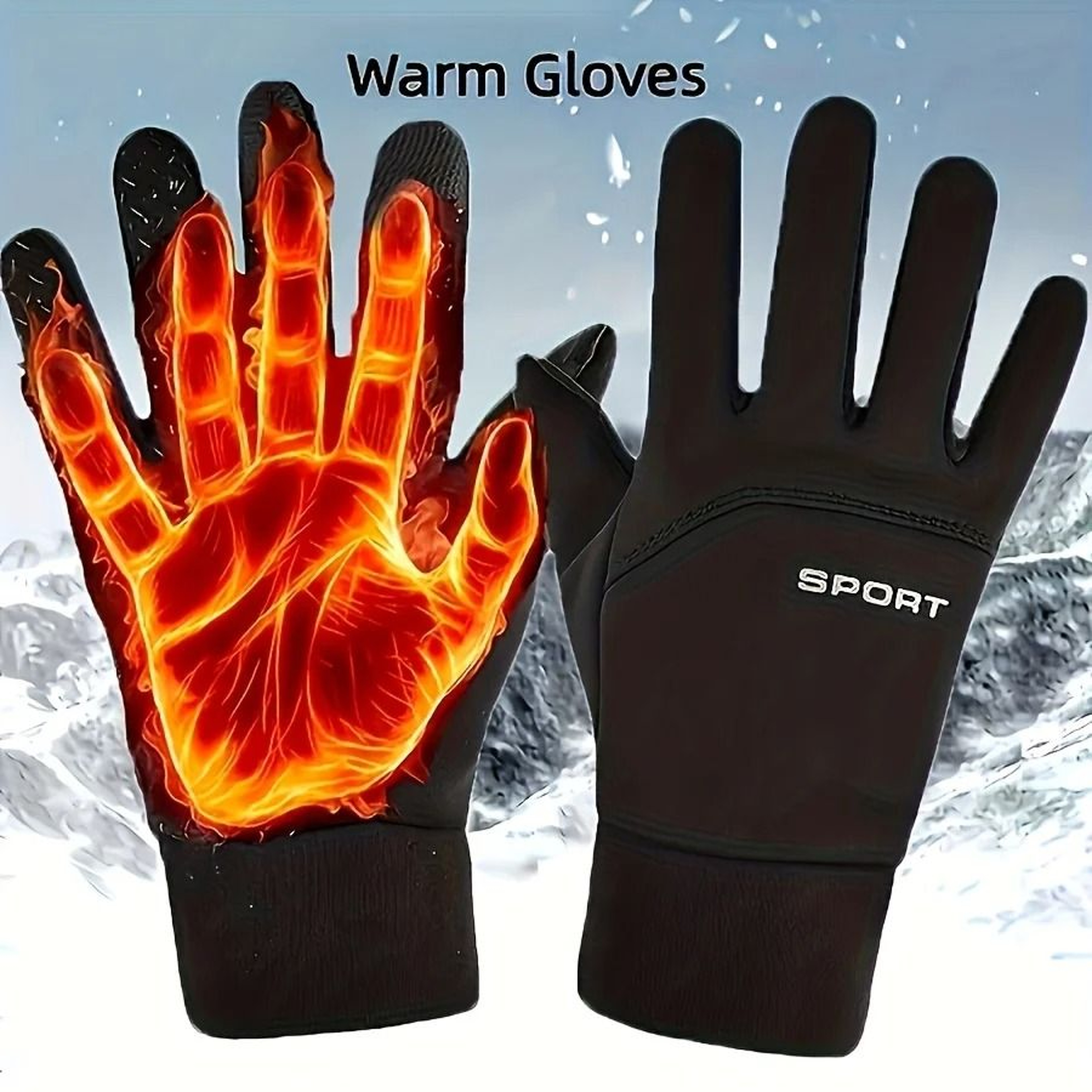 Winter Performance Multisport Gloves  Windproof  Thermal Touchscreen Tech 0