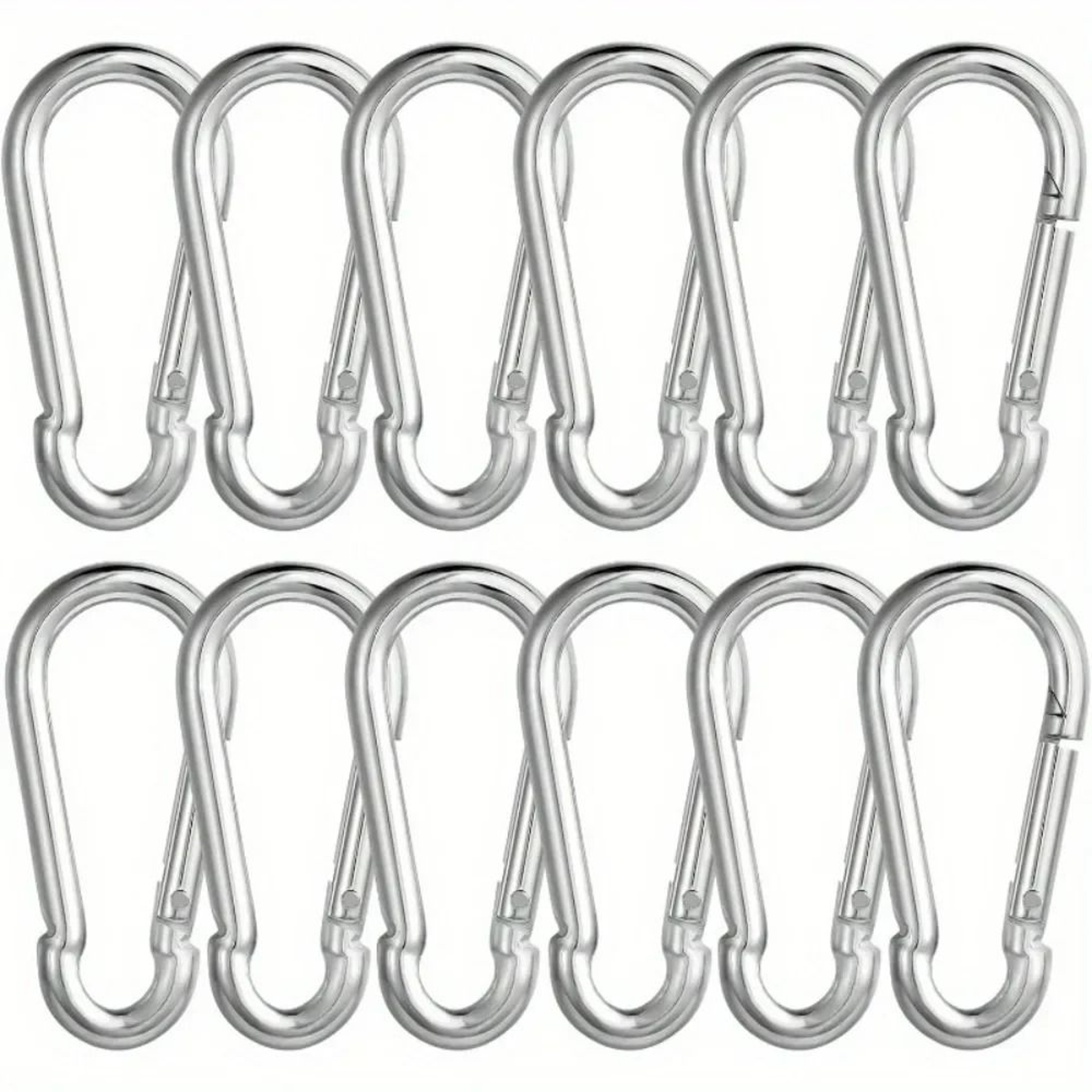 12Piece IndustrialStrength Carabiner Set  RustResistant MultiPurpose Snap Hooks 3