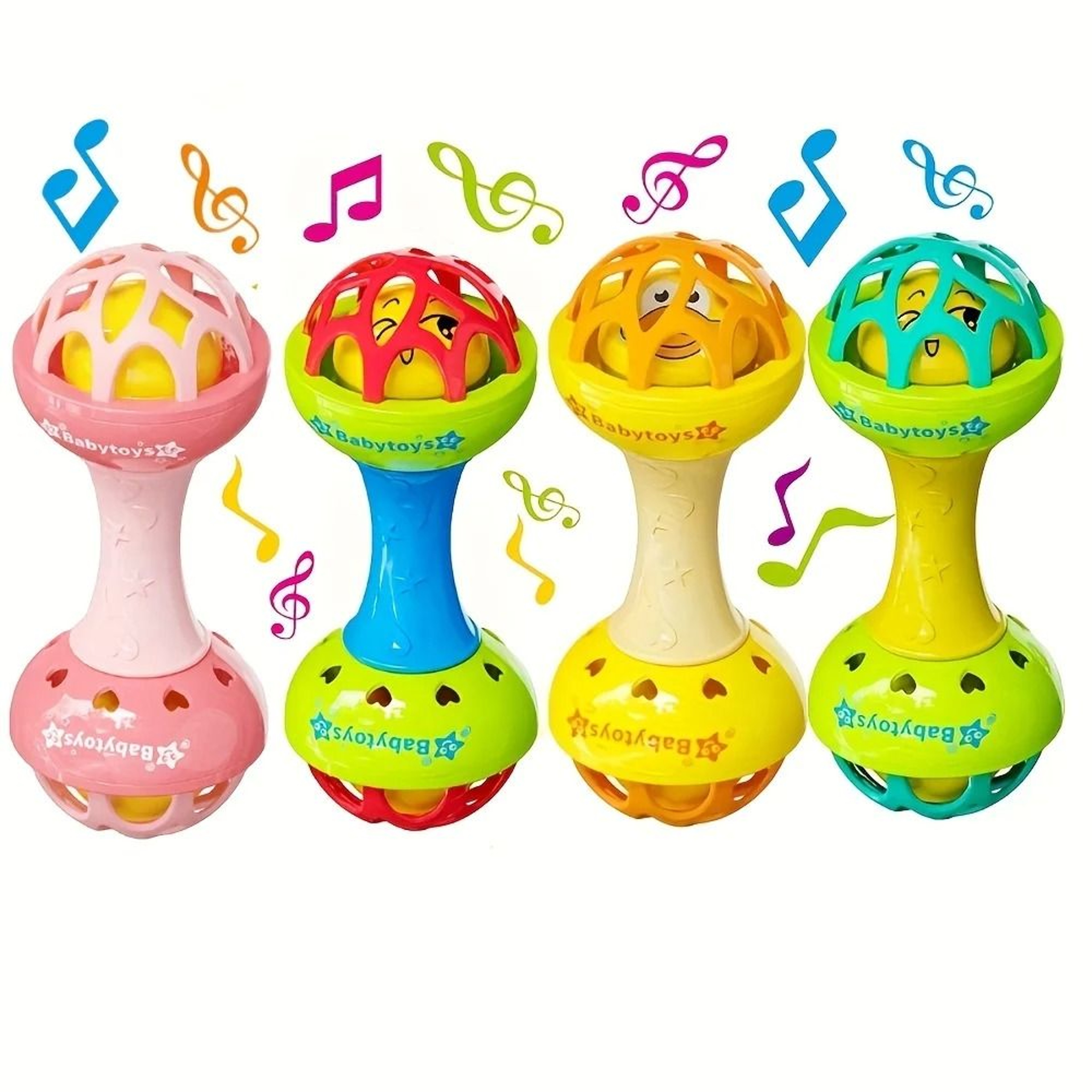 Animal Friends Sensory Rattle  Interactive DoubleHeaded Musical Toy For Infants 0