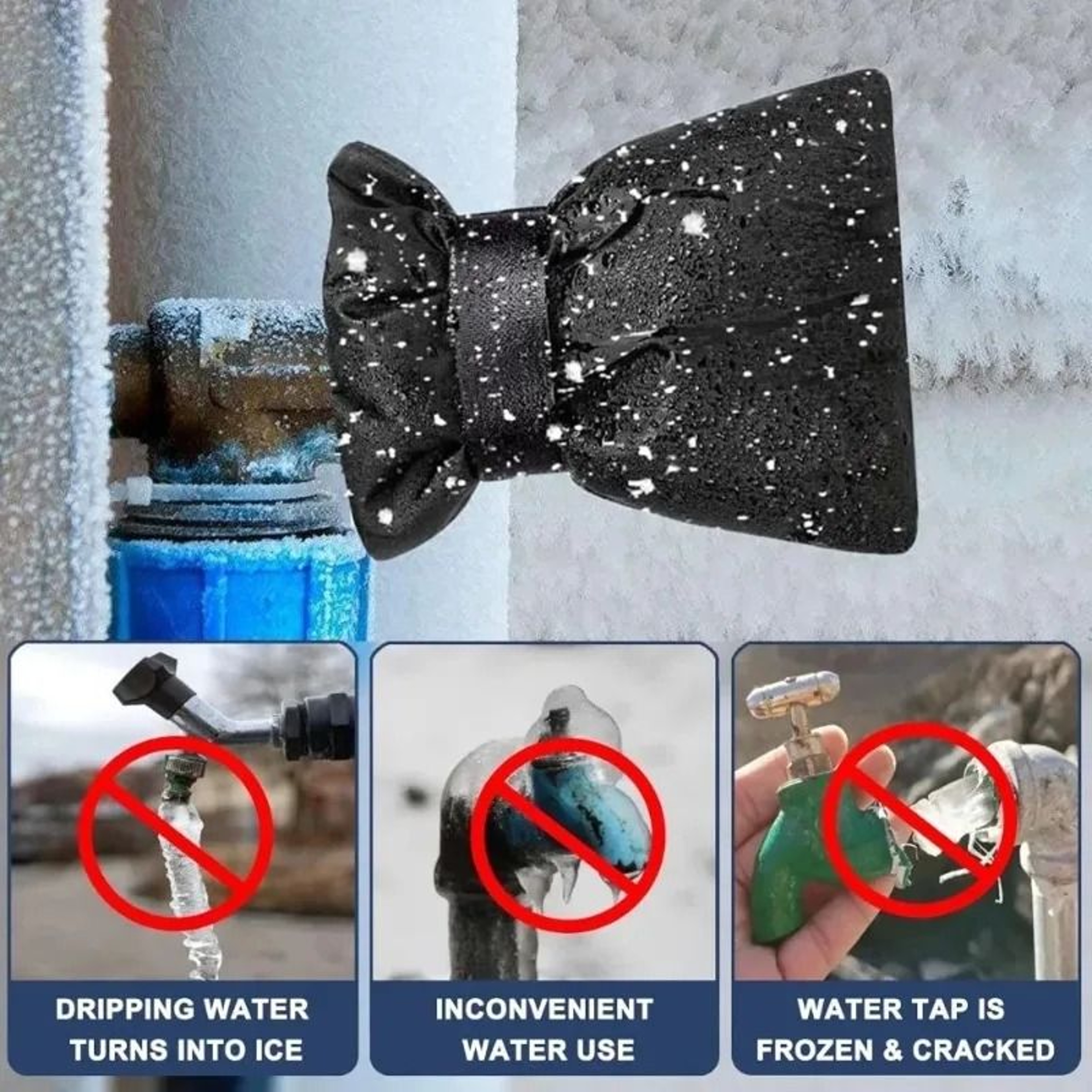 Winter Outdoor Faucet Insulation Cover  Universal FreezeProof Protector For Garden Taps 1