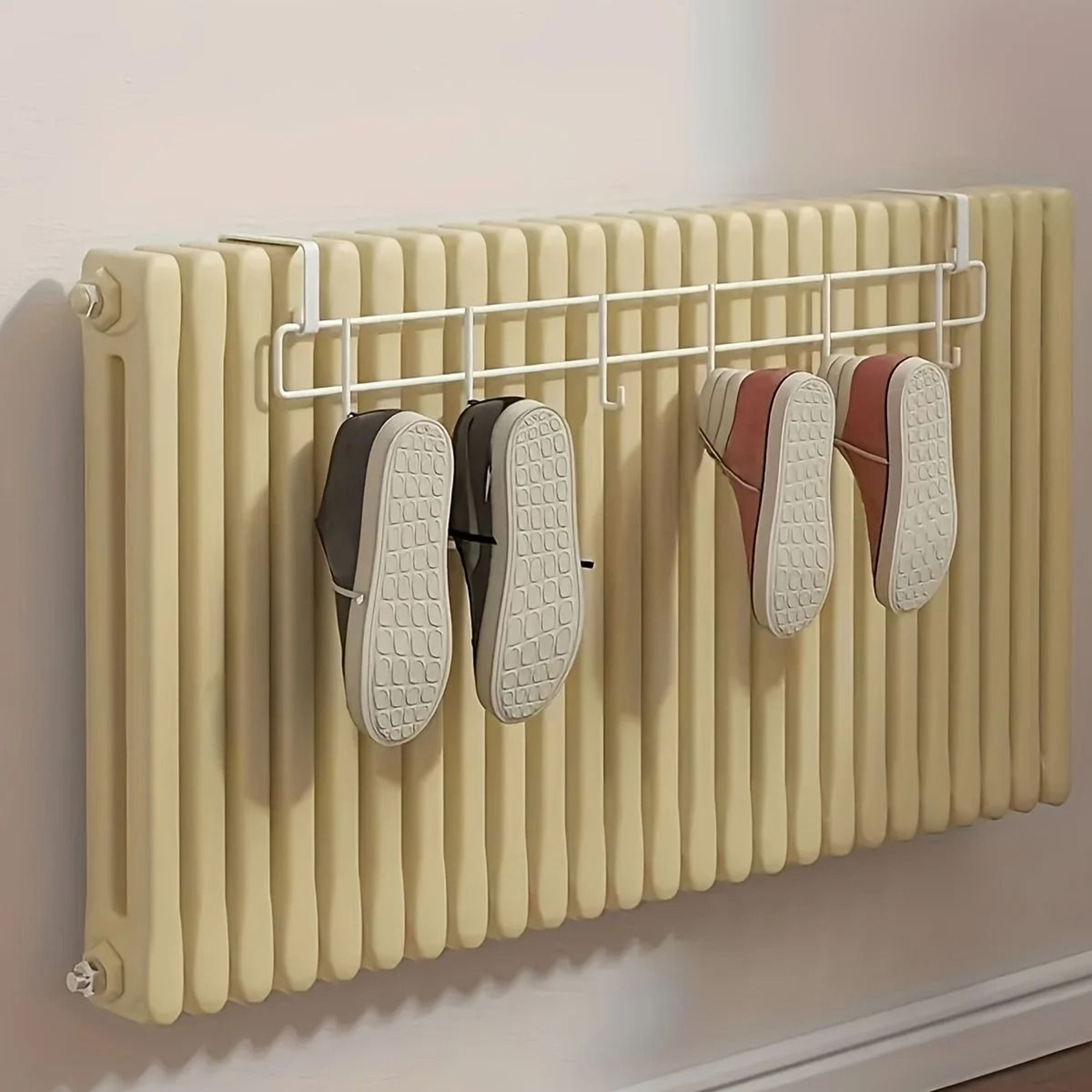WallMounted Heater Drying Rack  HeavyDuty Metal Hanging Rod For Winter Essentials 1