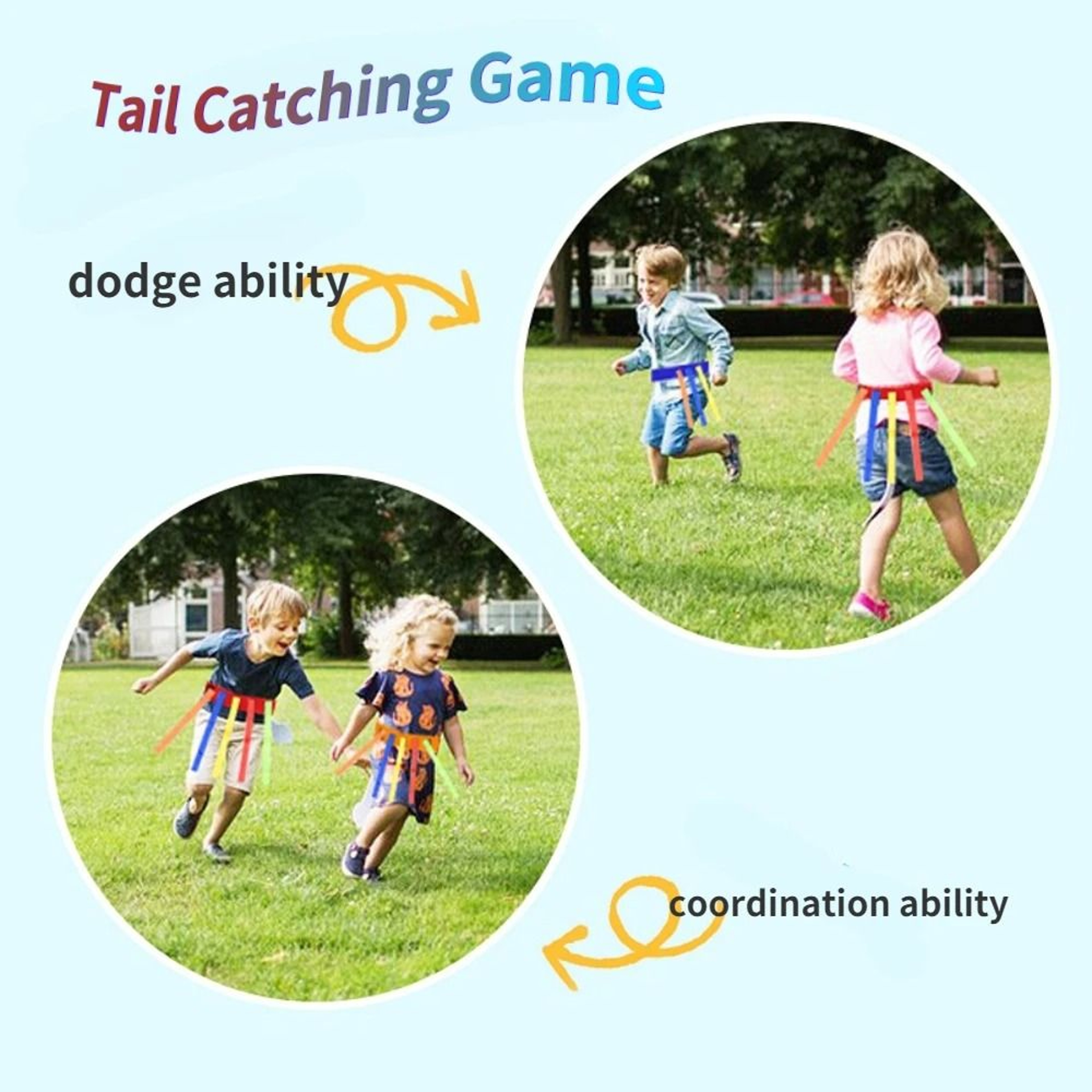 Kindergarten Catching Tail Training Belt  Active Outdoor Teamwork Game For Kids 2