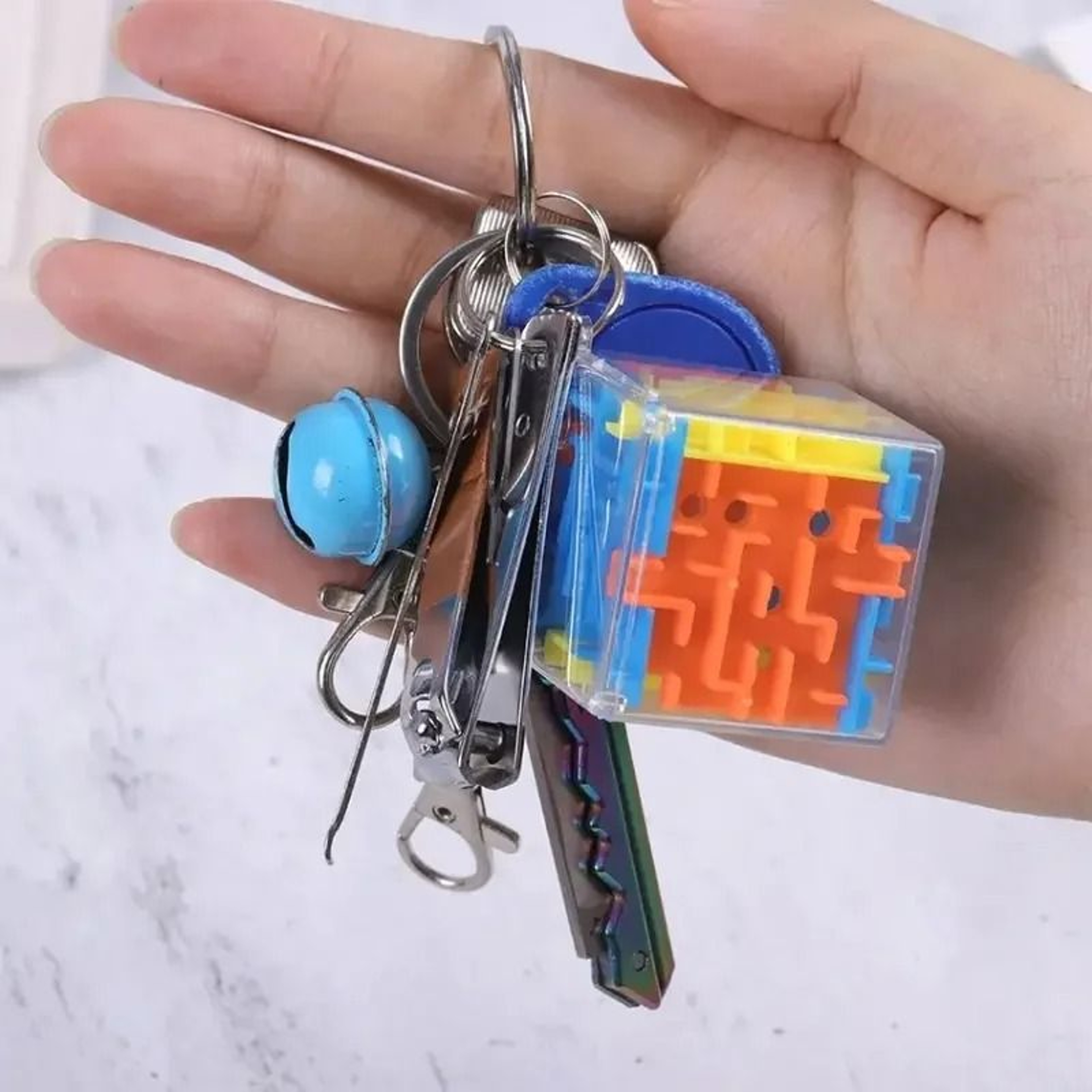 3D Maze Magic Cube  SixSided Transparent Puzzle  Stress Reliever Toy 5