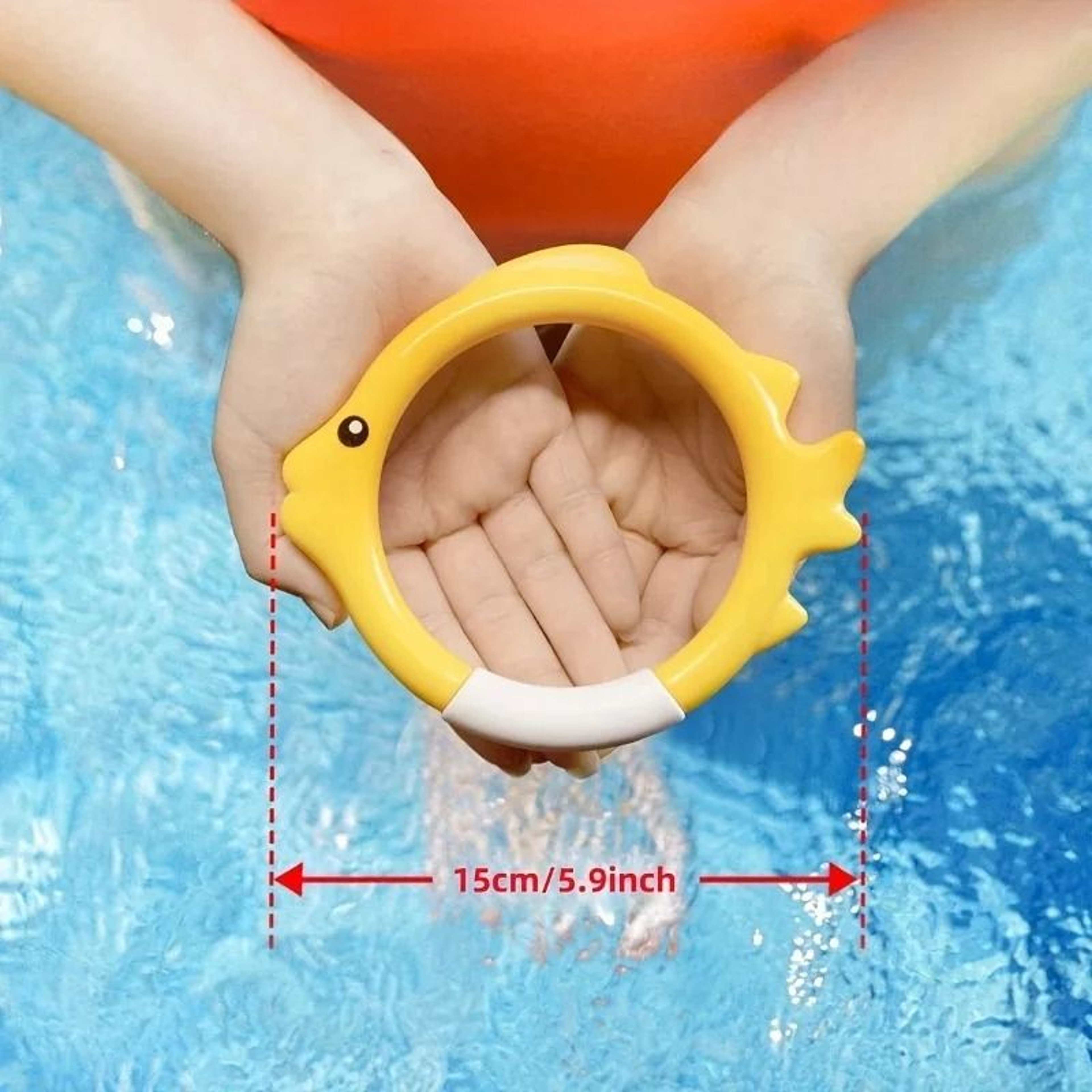 Diving Rings Training Set  Underwater Swim Gear  FishShaped Pool Toys 3