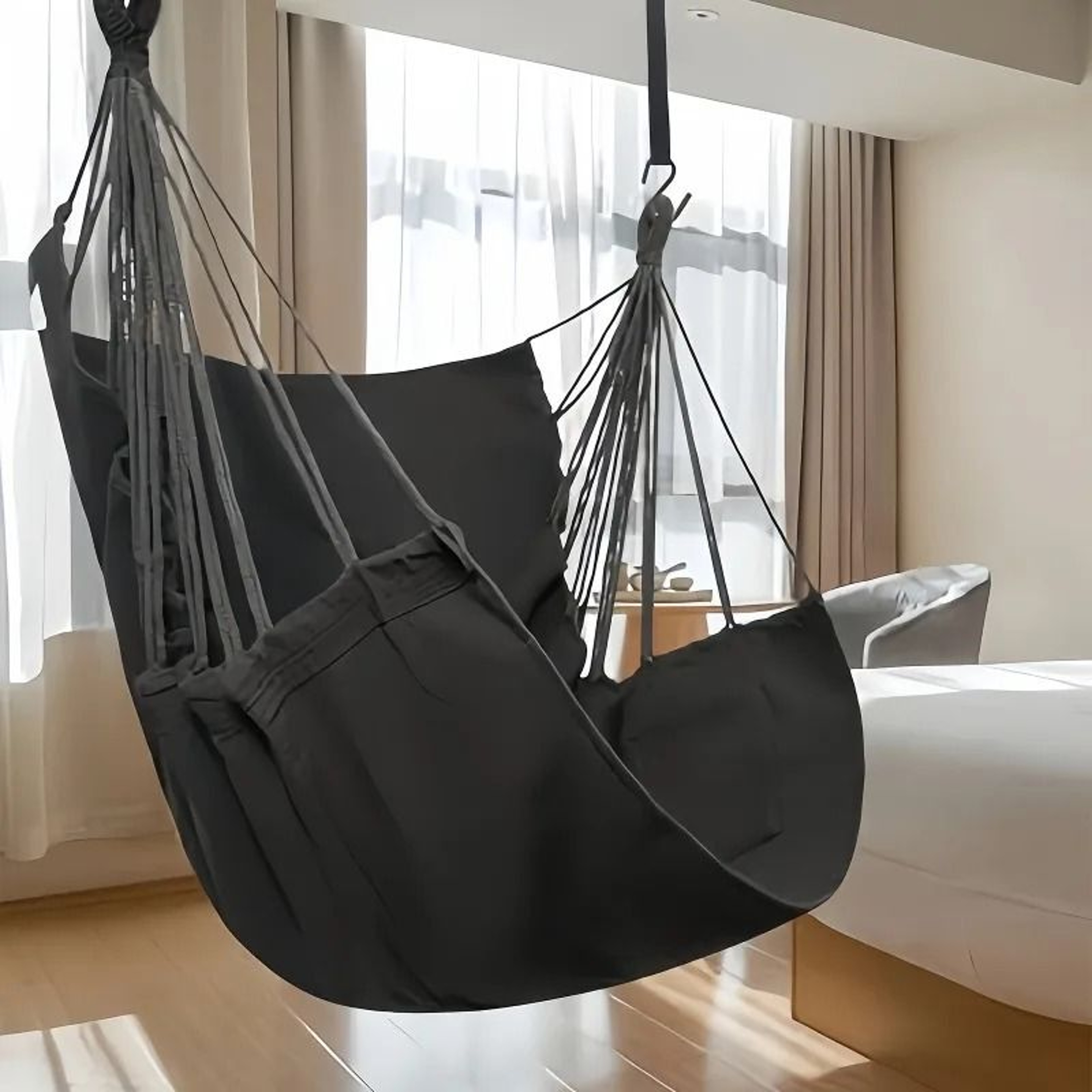 Relaxing Casual Fabric Hammock Chair  Portable Swing  Rocking Comfort 2