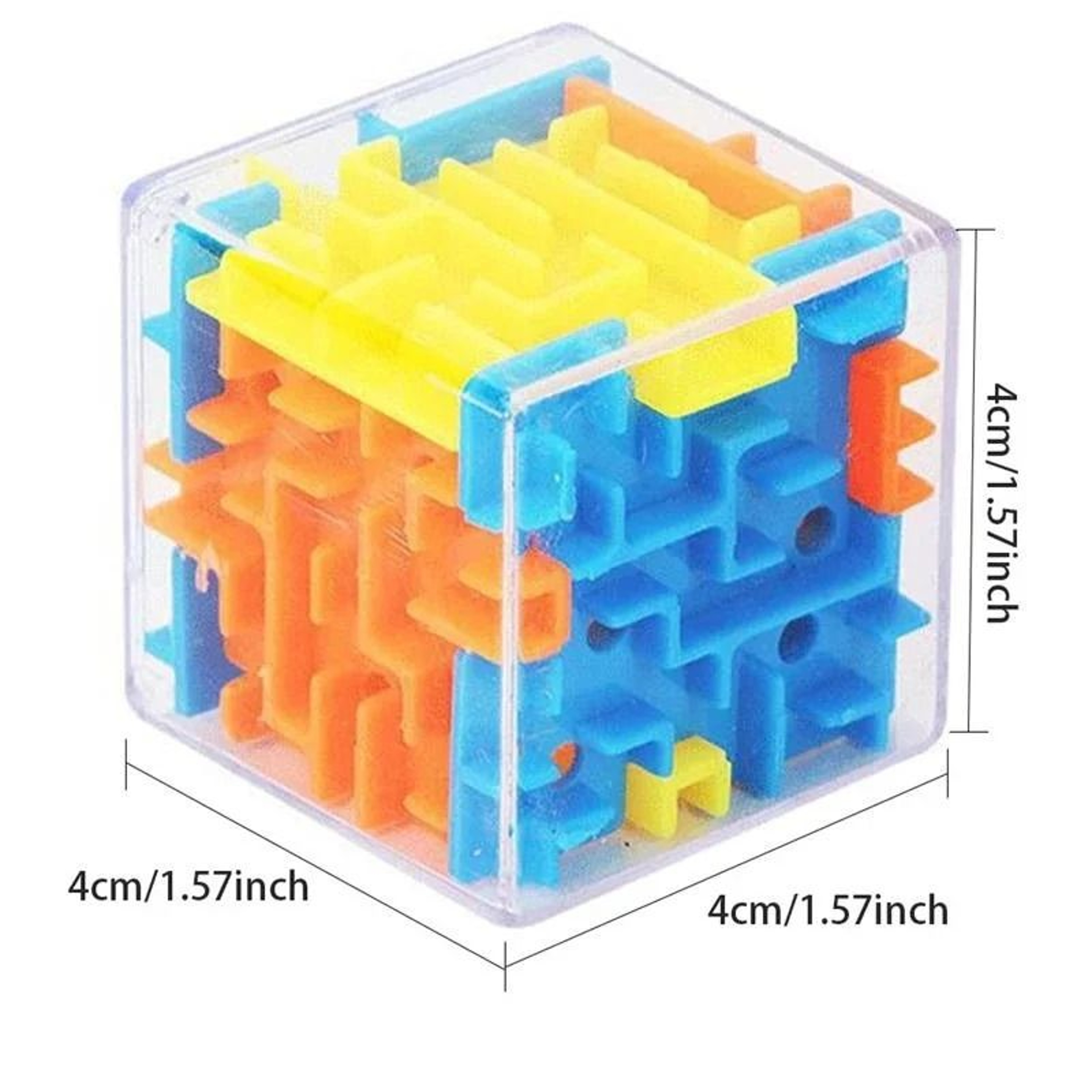 Mini 3D Maze Magic Cube  6Sided Transparent Speed Puzzle 3