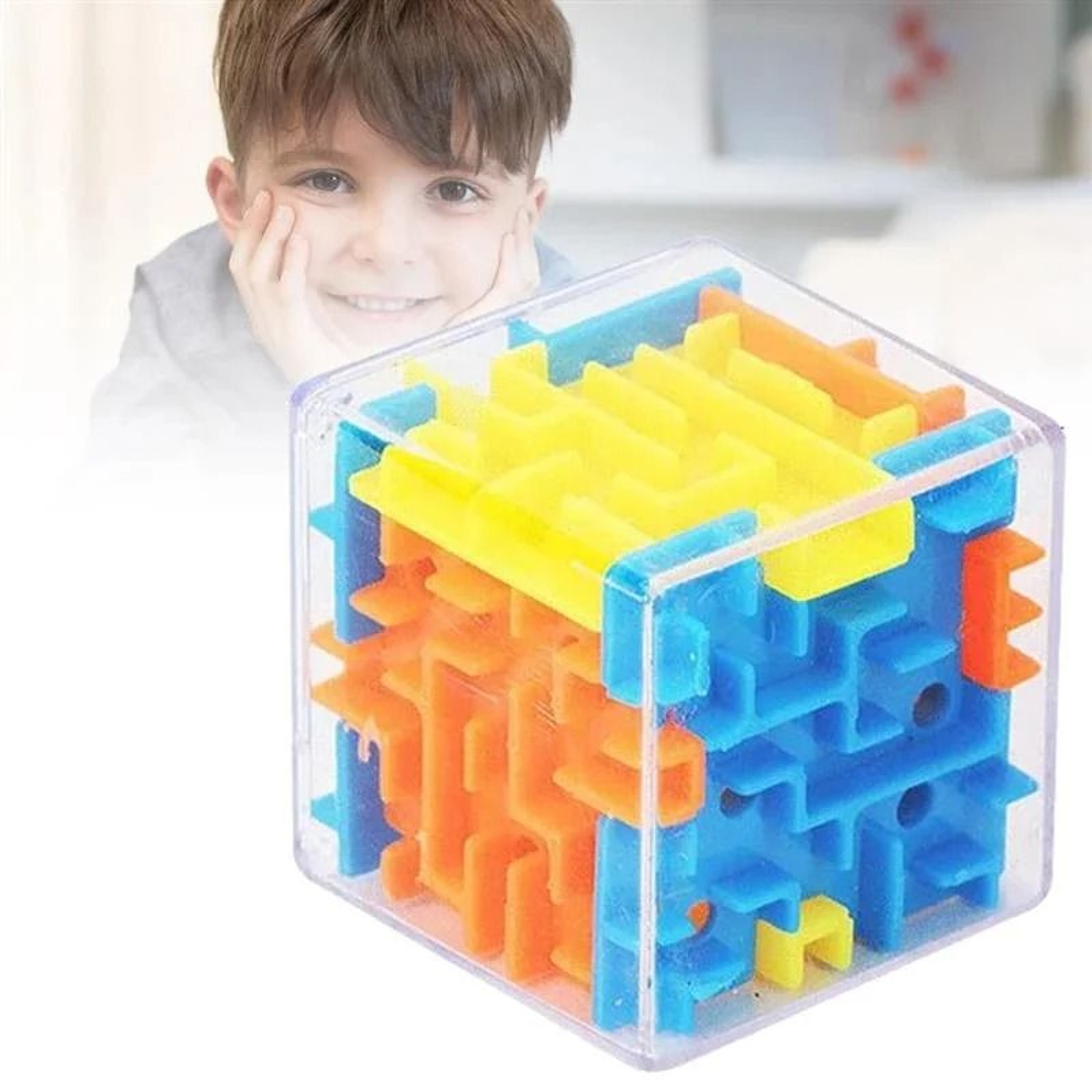 Mini 3D Maze Magic Cube  6Sided Transparent Speed Puzzle 4