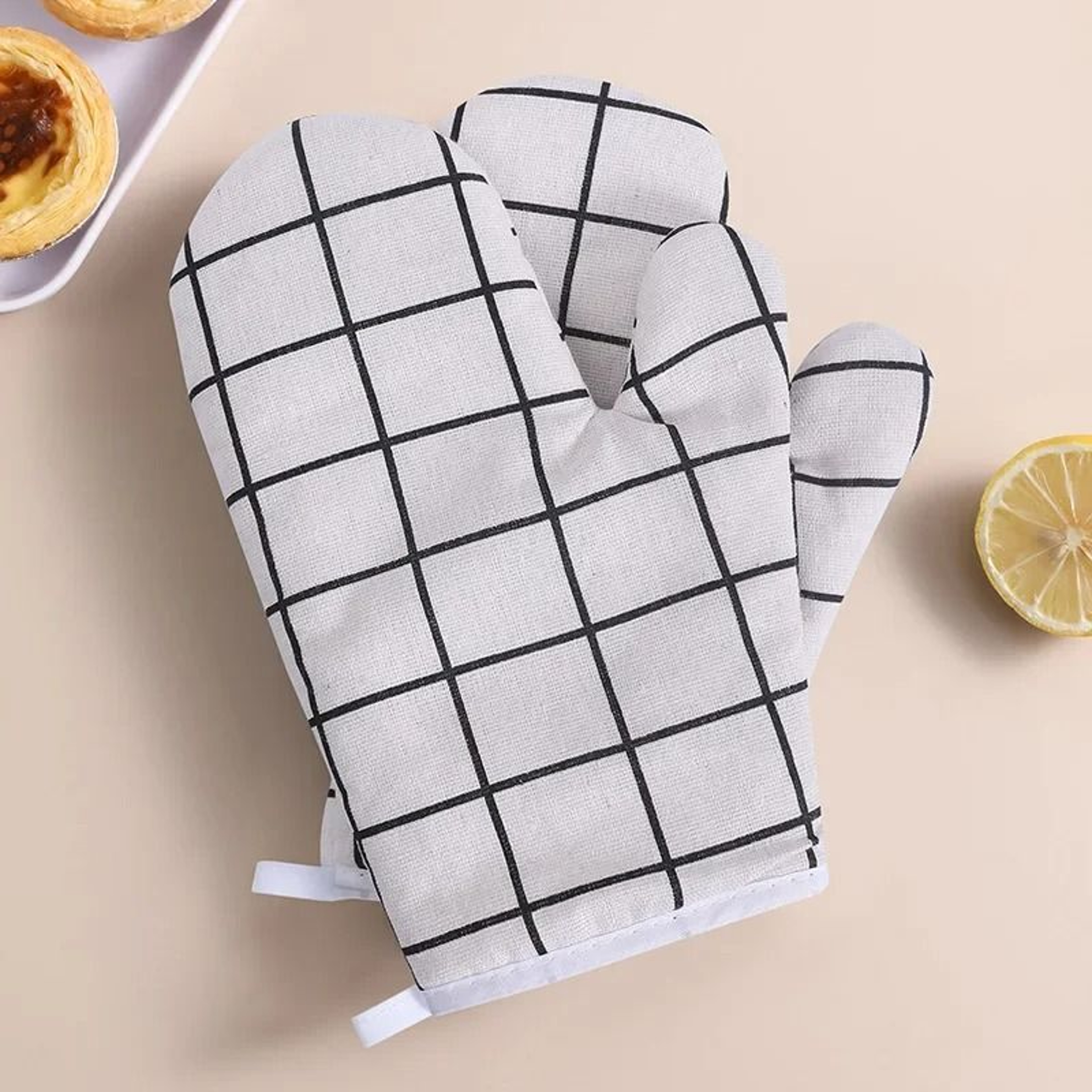 Premium Insulated Kitchen Glove Set  HeatResistant Thickened Oven Mitts 8
