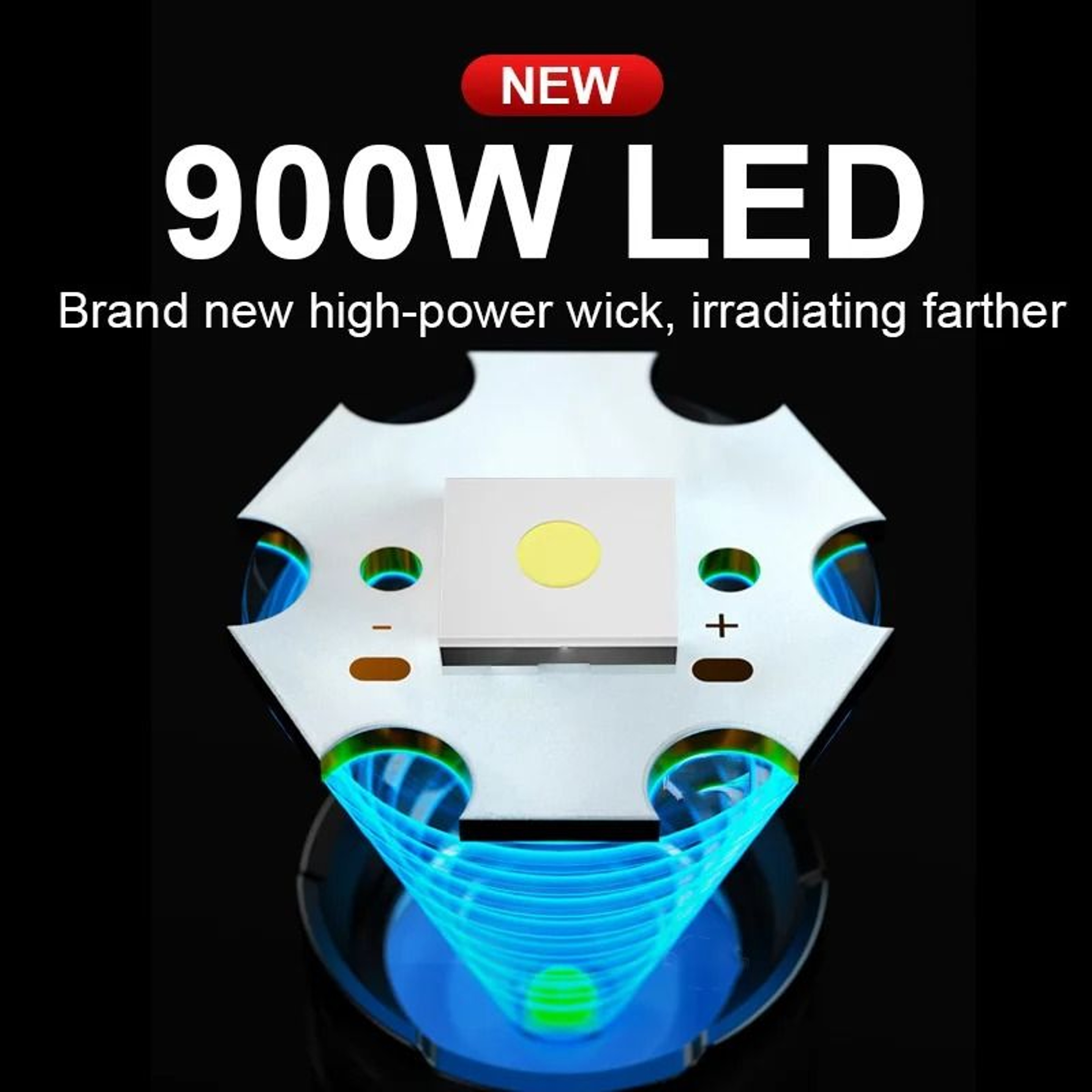 Super Bright LED Flashlight  HighPower Rechargeable Zoomable Torch 2