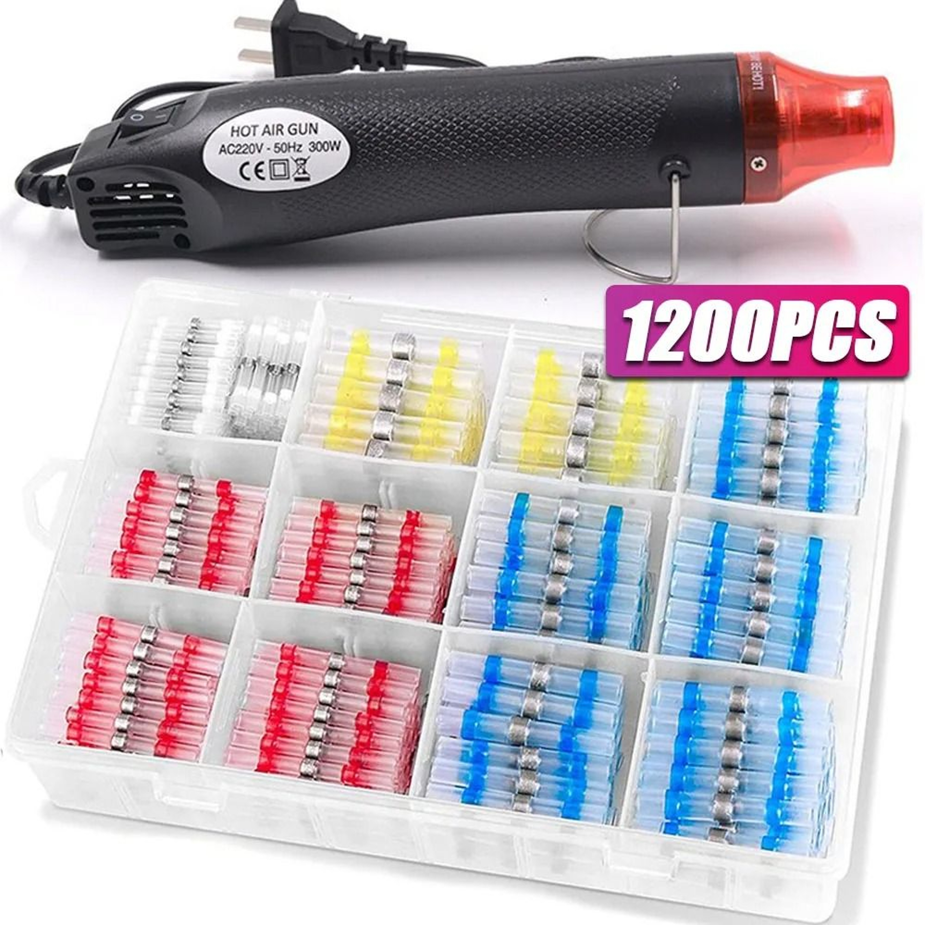 Solder Seal Heat Shrink Butt Wire Connectors  Waterproof Electrical Splice Kit 0