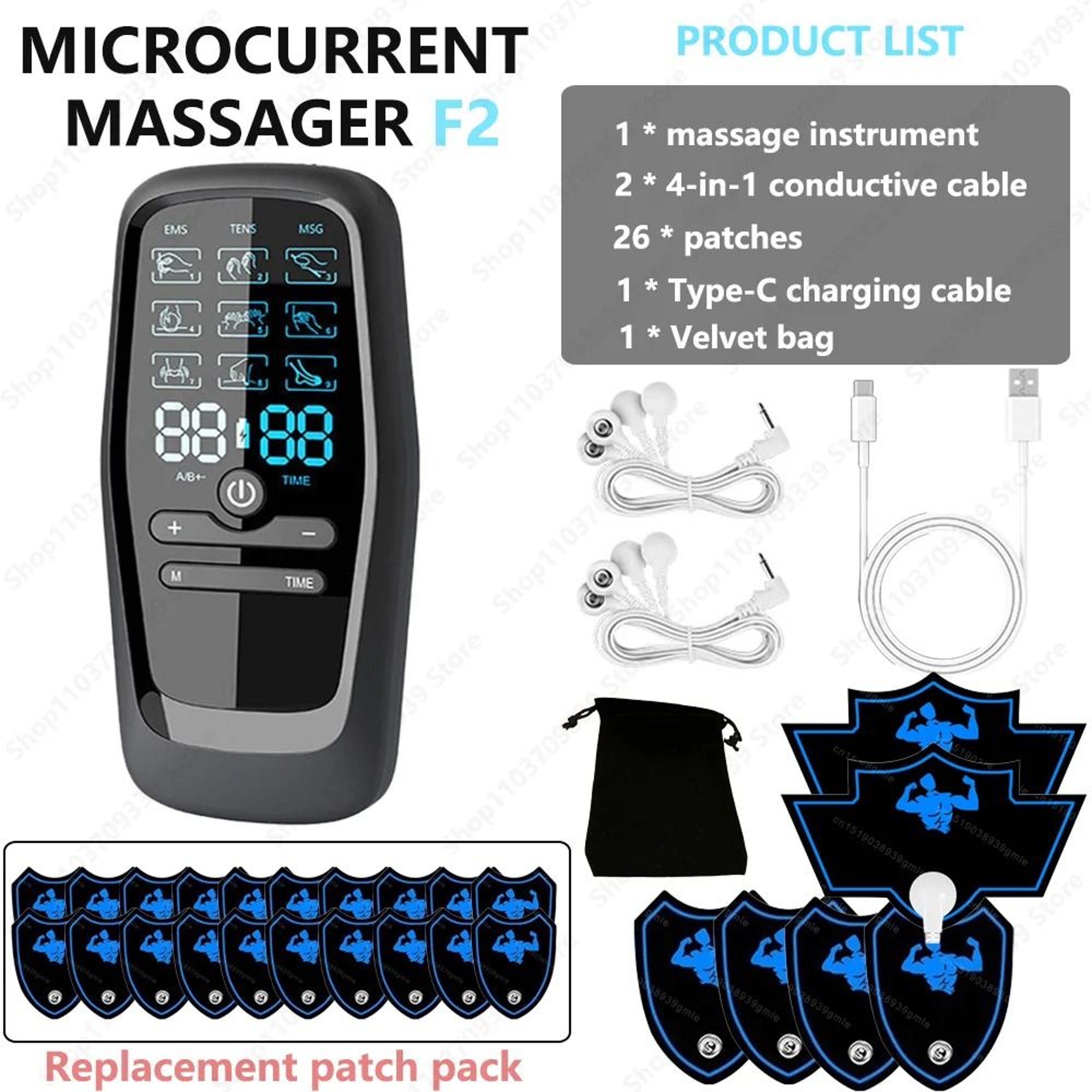 Physiotherapy TENS Muscle Stimulator  Electric EMS Acupuncture Body Massage Machine 14