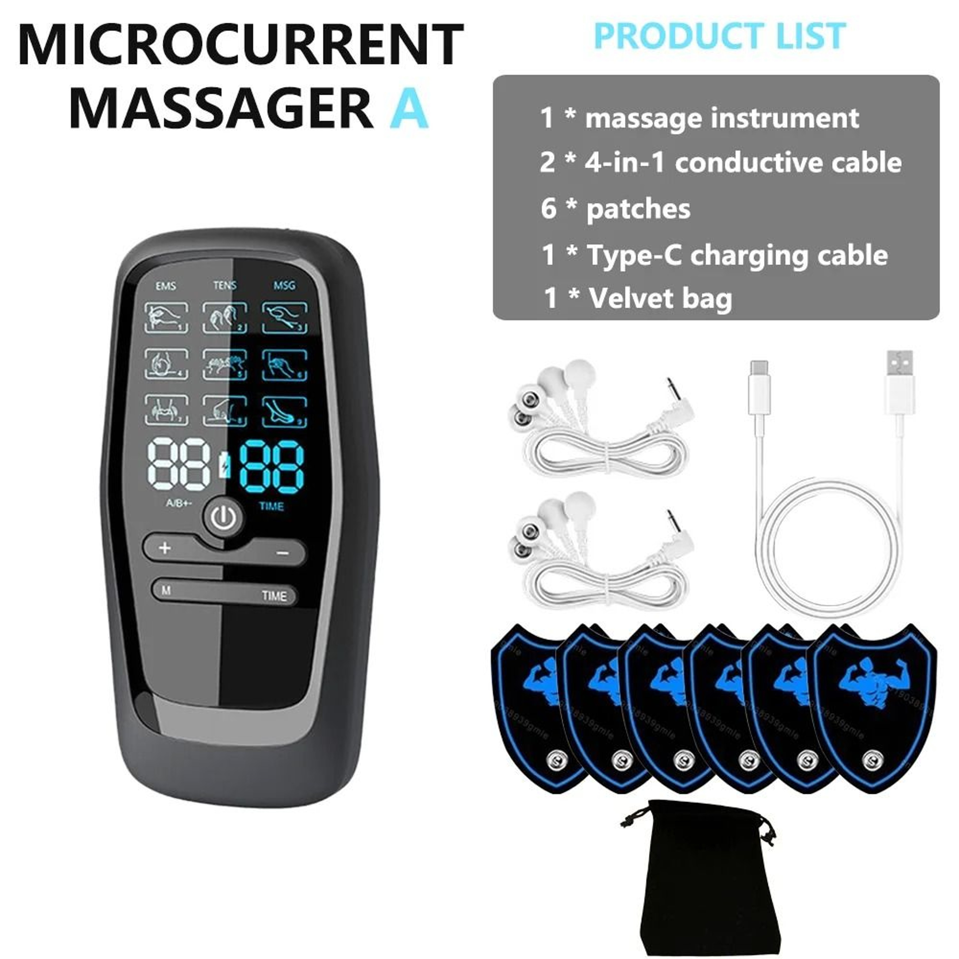Electric 9Mode Digital Therapy Muscle Stimulator  TENS  EMS Pulse Massager 7