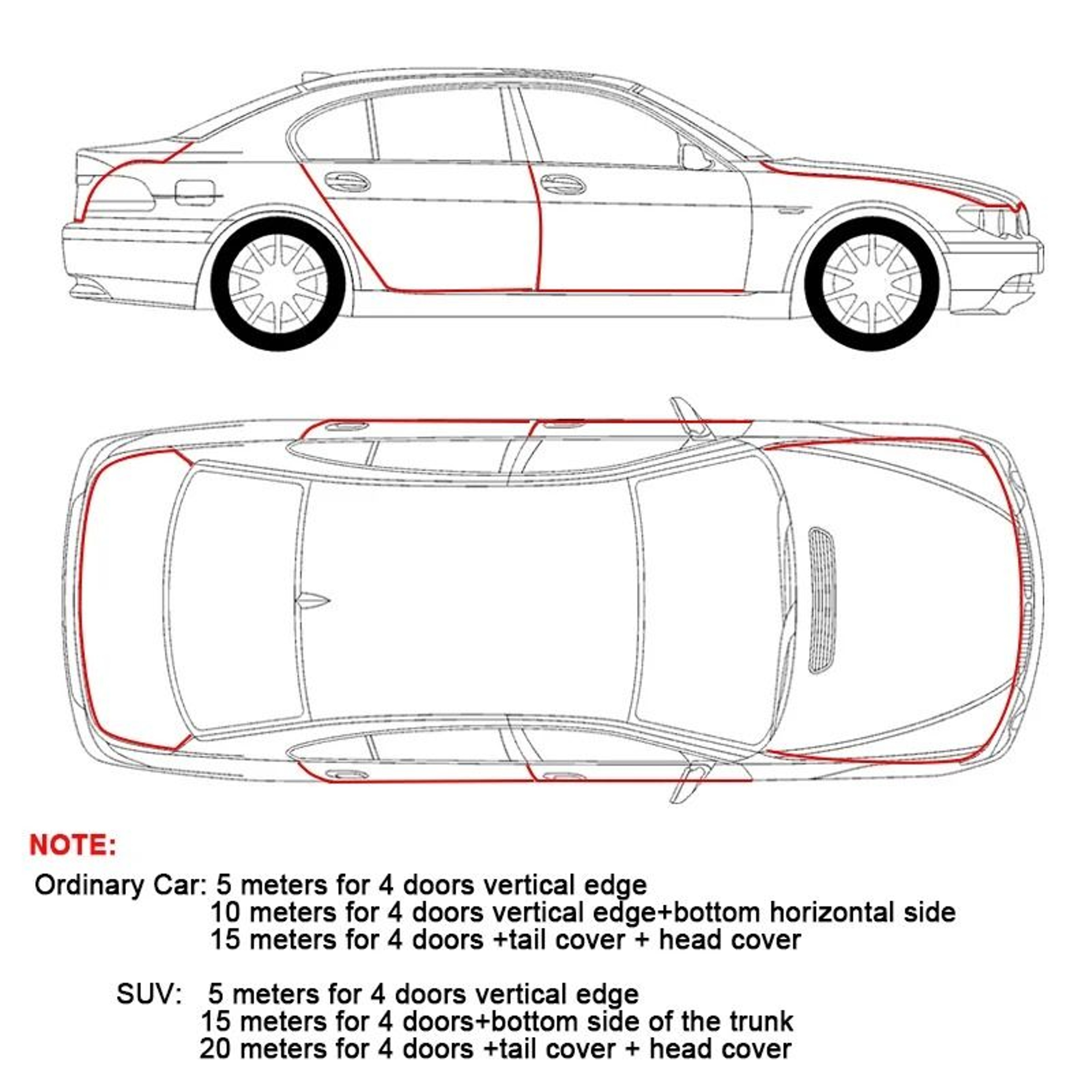 Universal Car Door Edge Scratch Protector  HeavyDuty Sealing Strip Guard 5