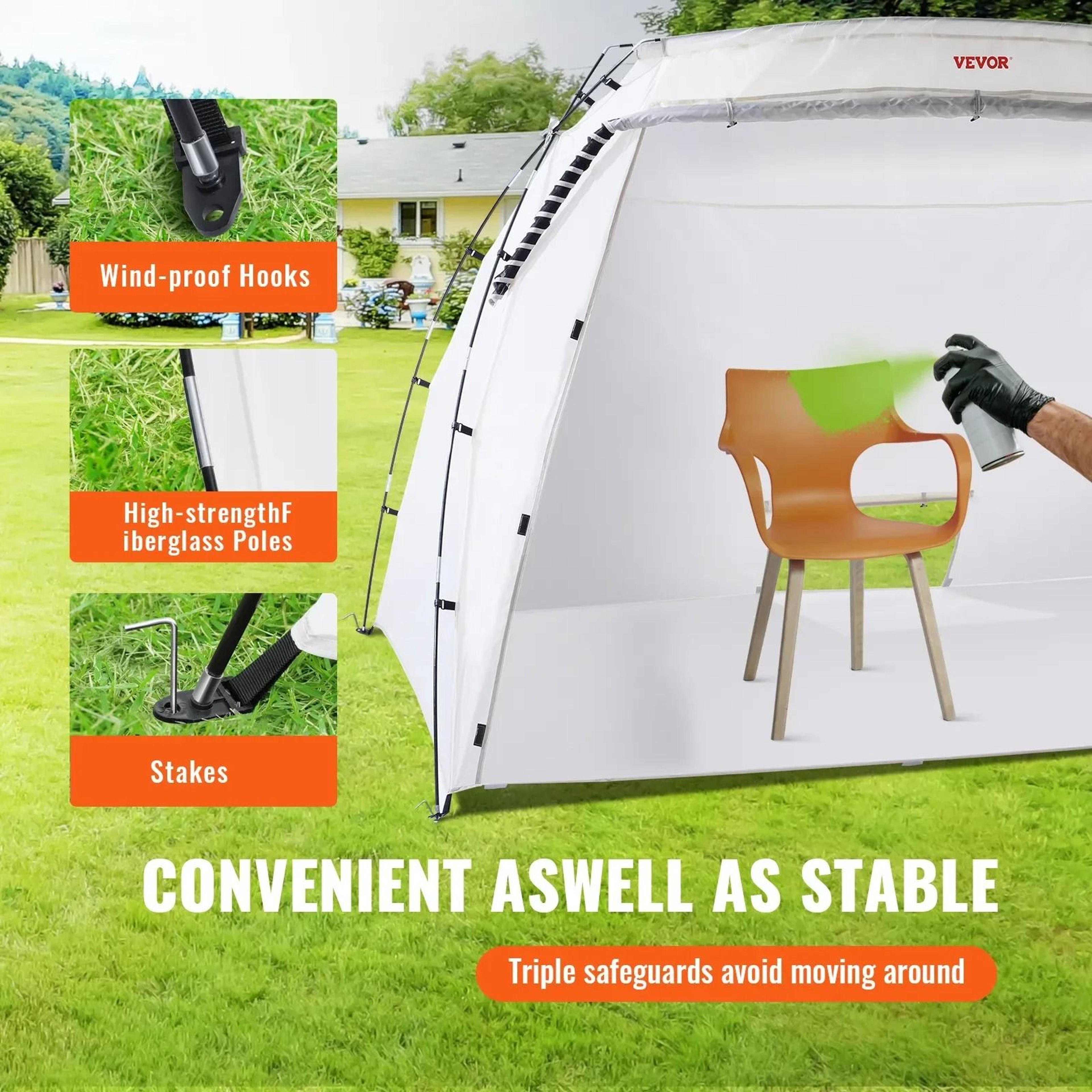 Portable Paint Booth Shelter  Foldable Spray Painting Tent 2