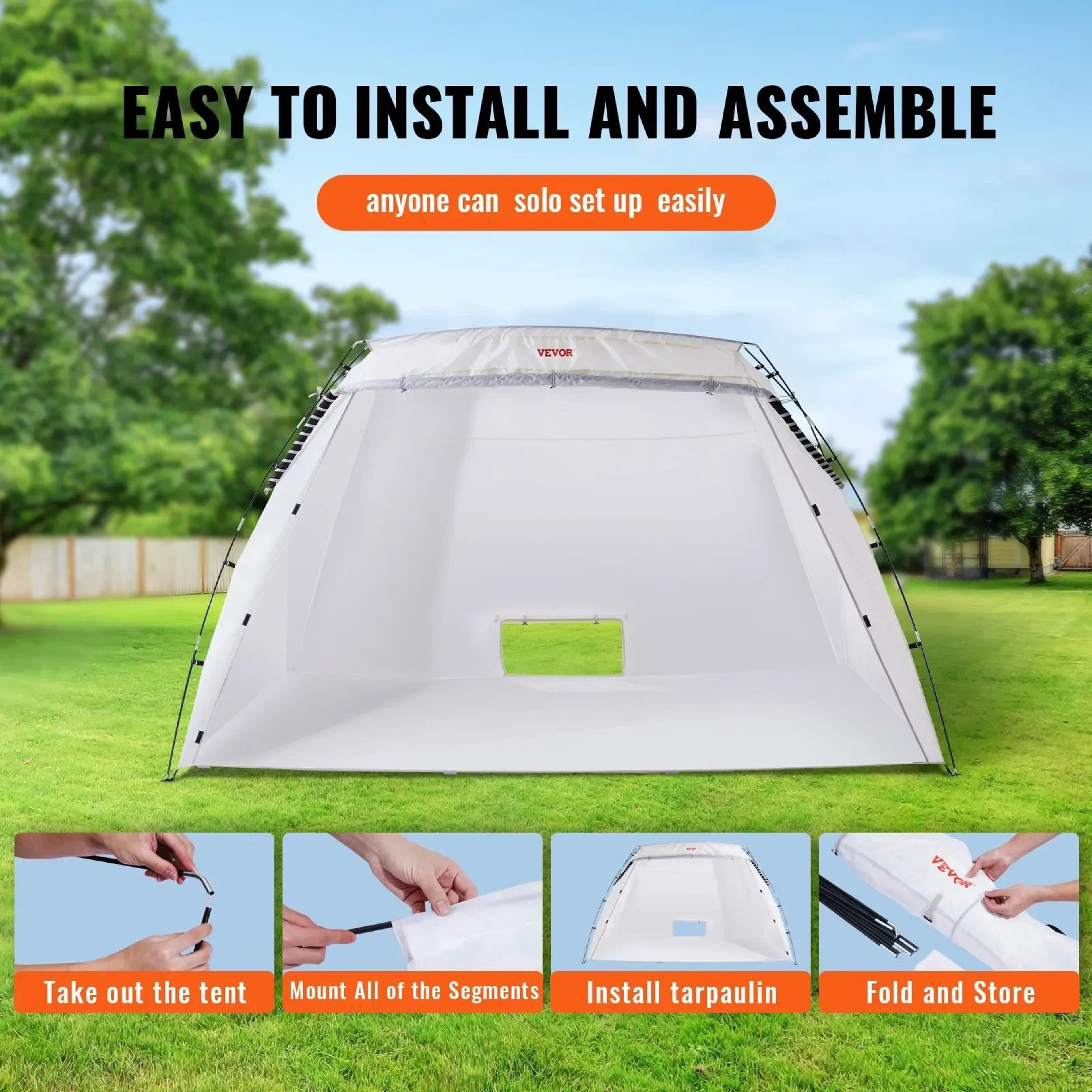 Portable Paint Booth Shelter  Foldable Spray Painting Tent 4