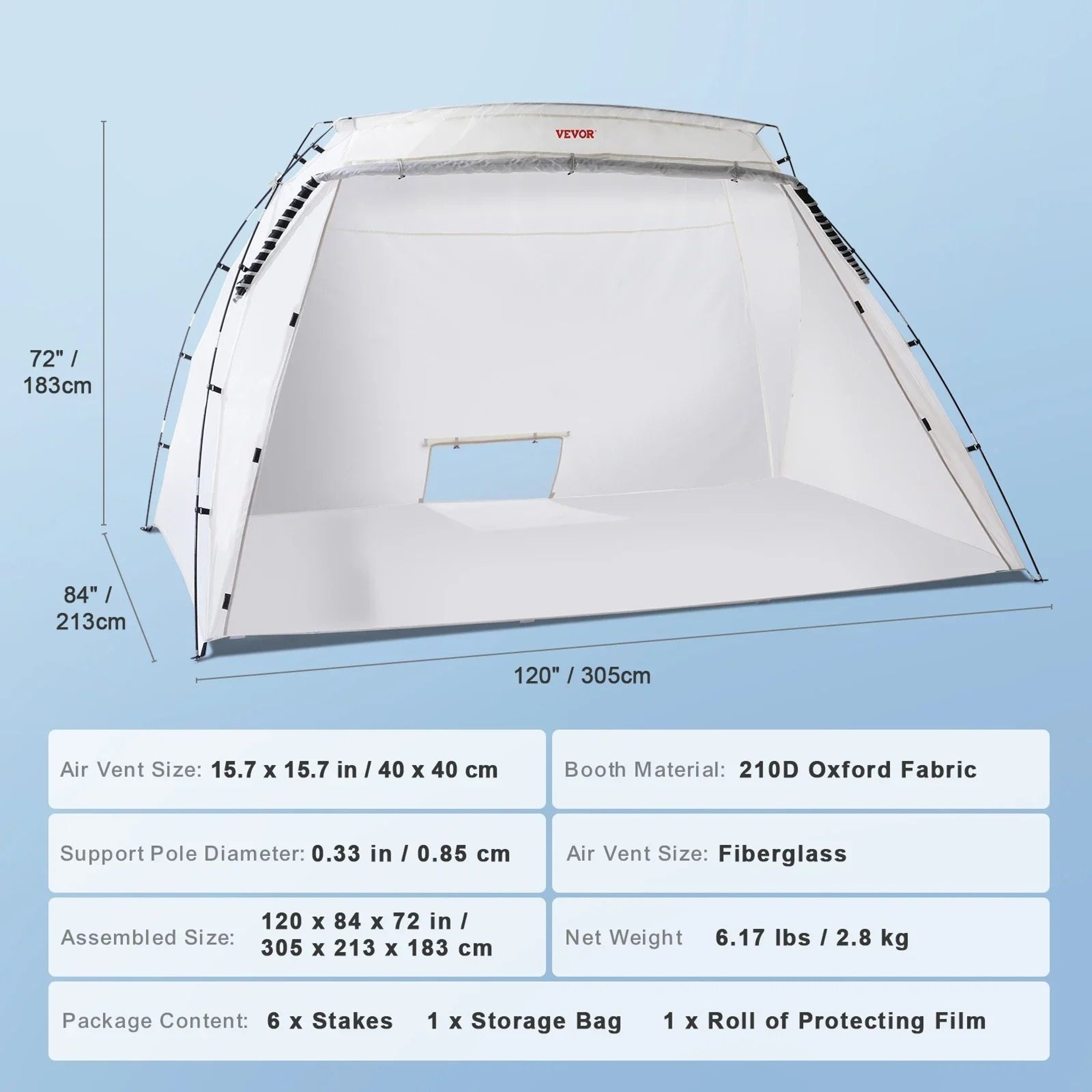 Portable Paint Booth Shelter  Foldable Spray Painting Tent 6