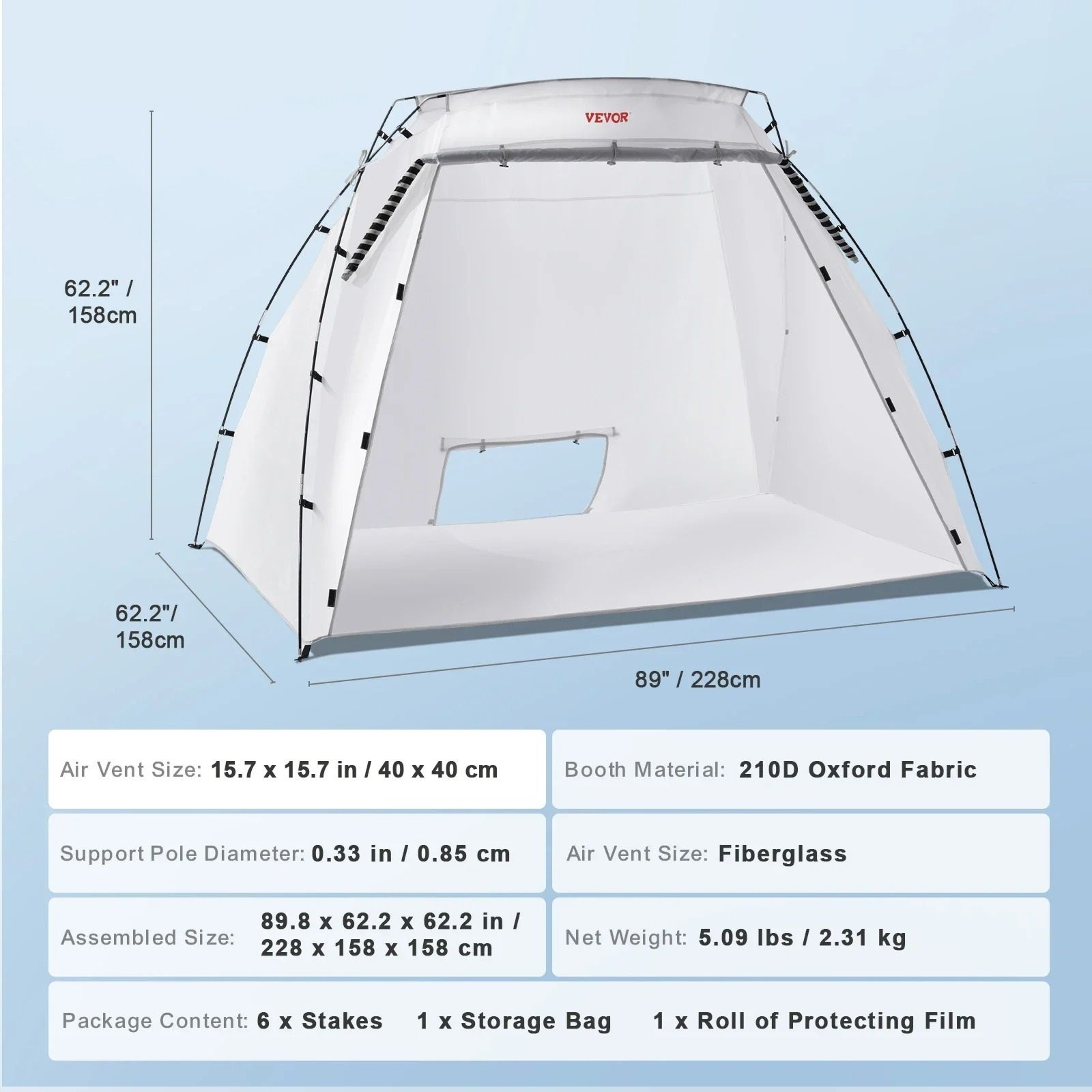 Portable Paint Booth Shelter  Foldable Spray Painting Tent 7