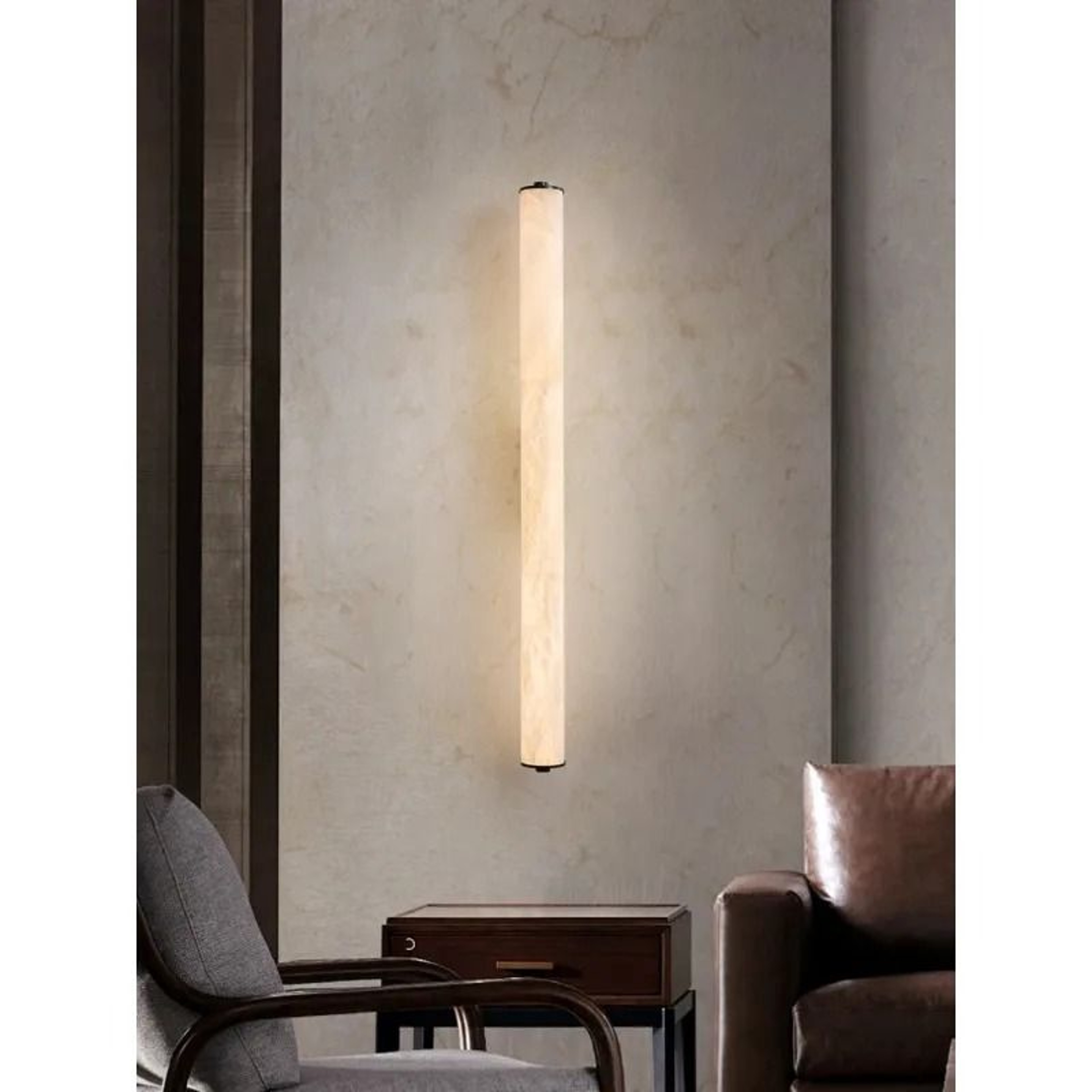 Full Copper Spanish Natural Snowflake Marble LED Wall Lamp 4