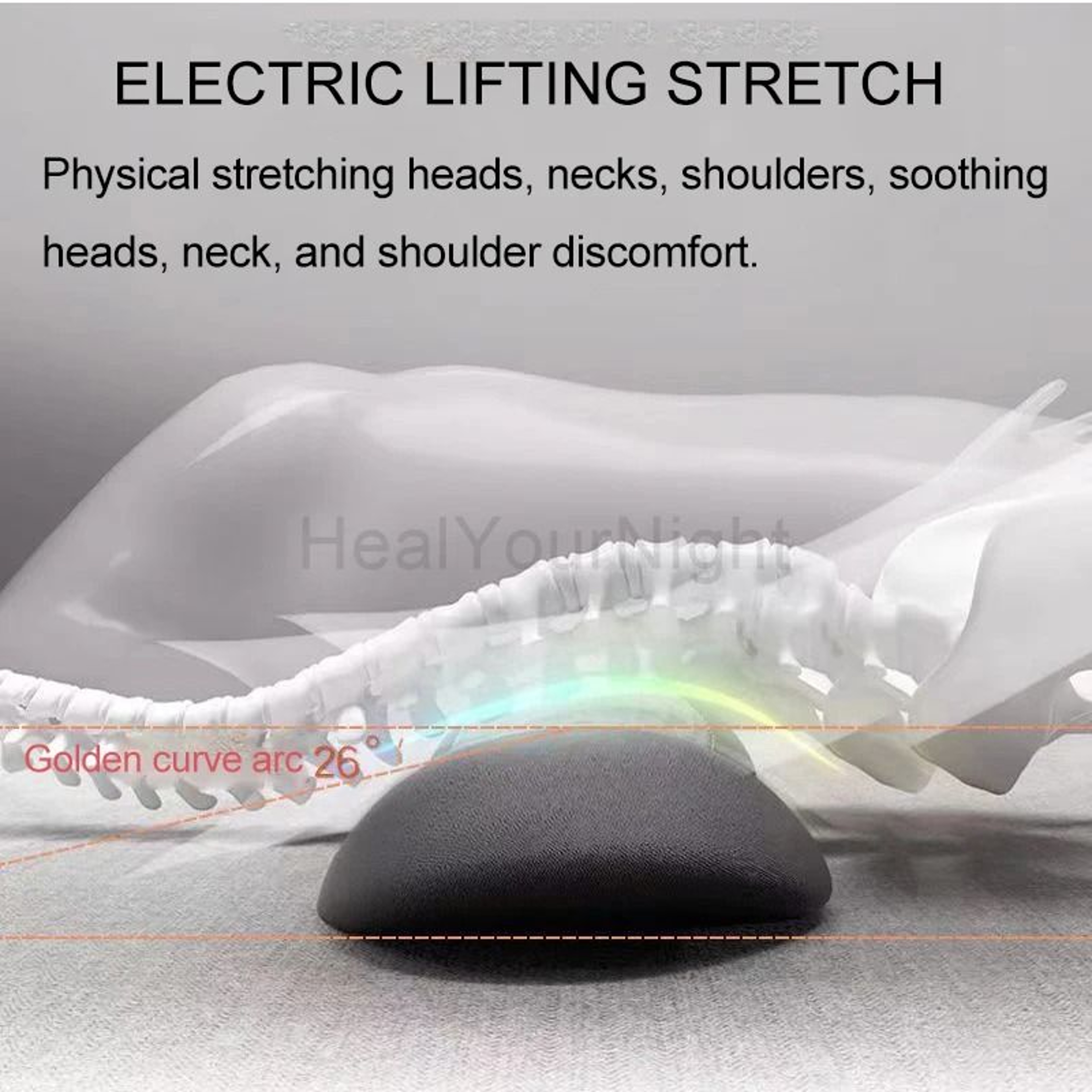 Heated Vibrating Waist Support Sleep Pad With Electric Massage 2