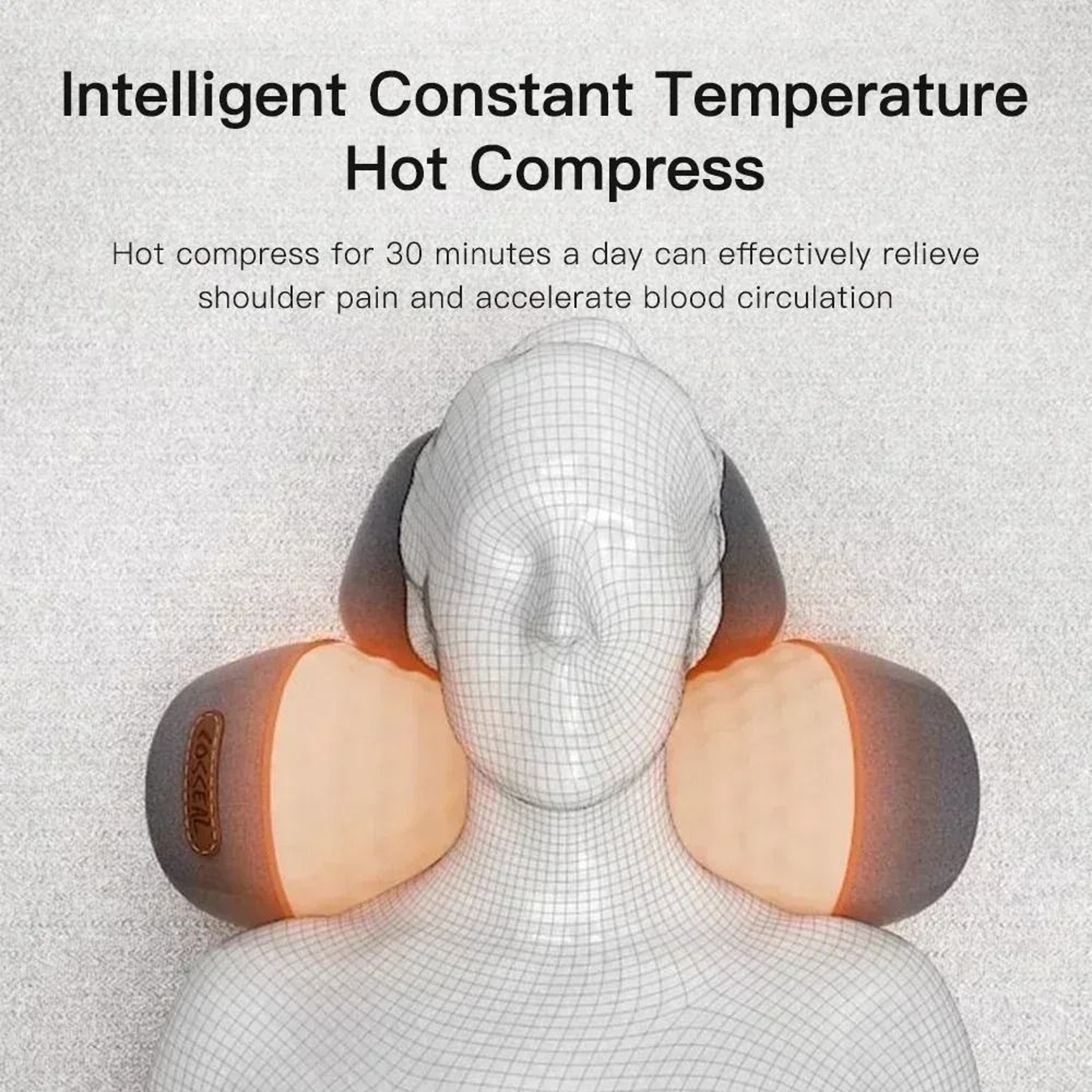 Heated Neck And Shoulder Traction Massager With Electric Vibration 3